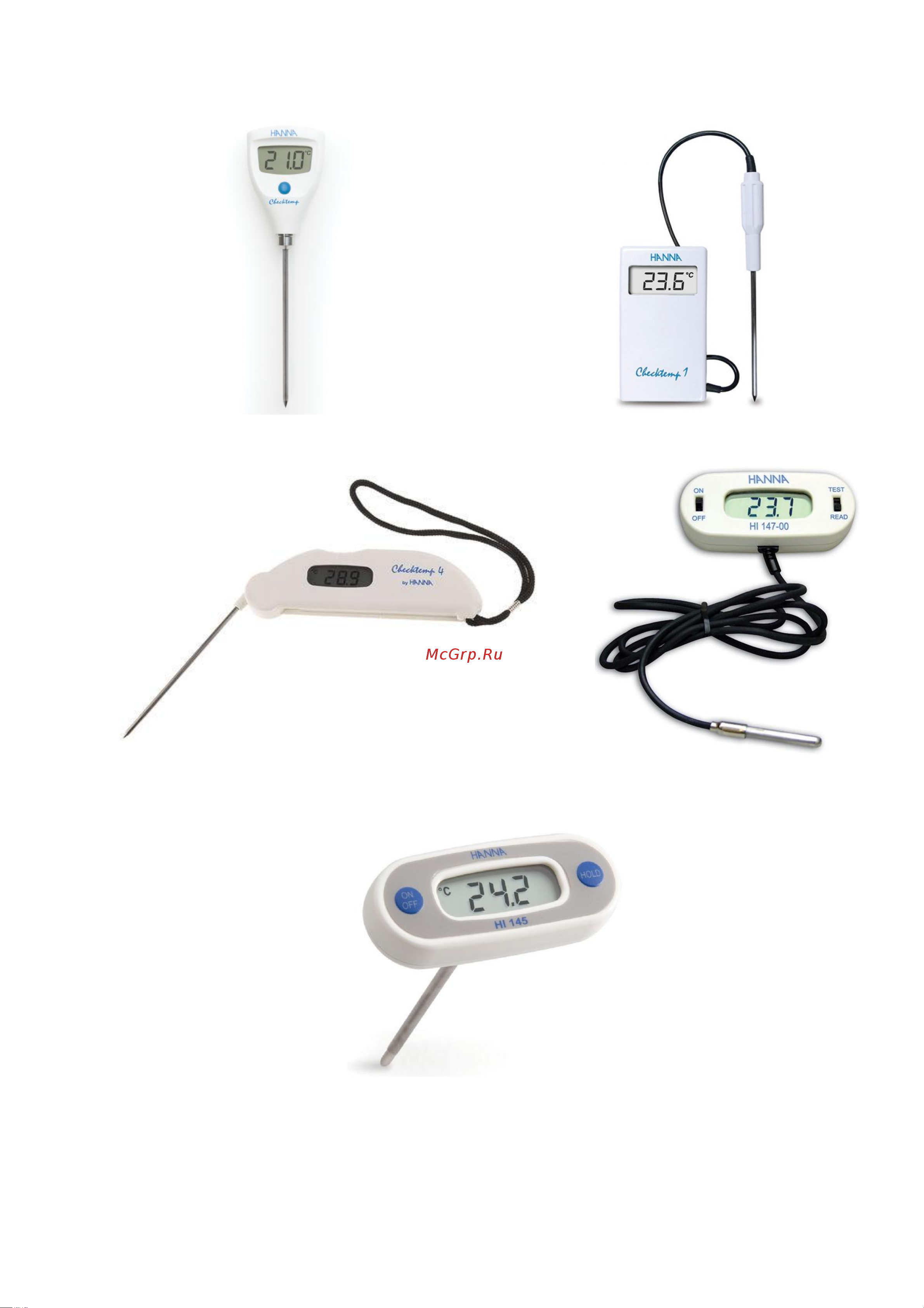HANNA instruments HI98501 Checktemp HI 98501 Инструкция к товару онлайн [2/5] 872997