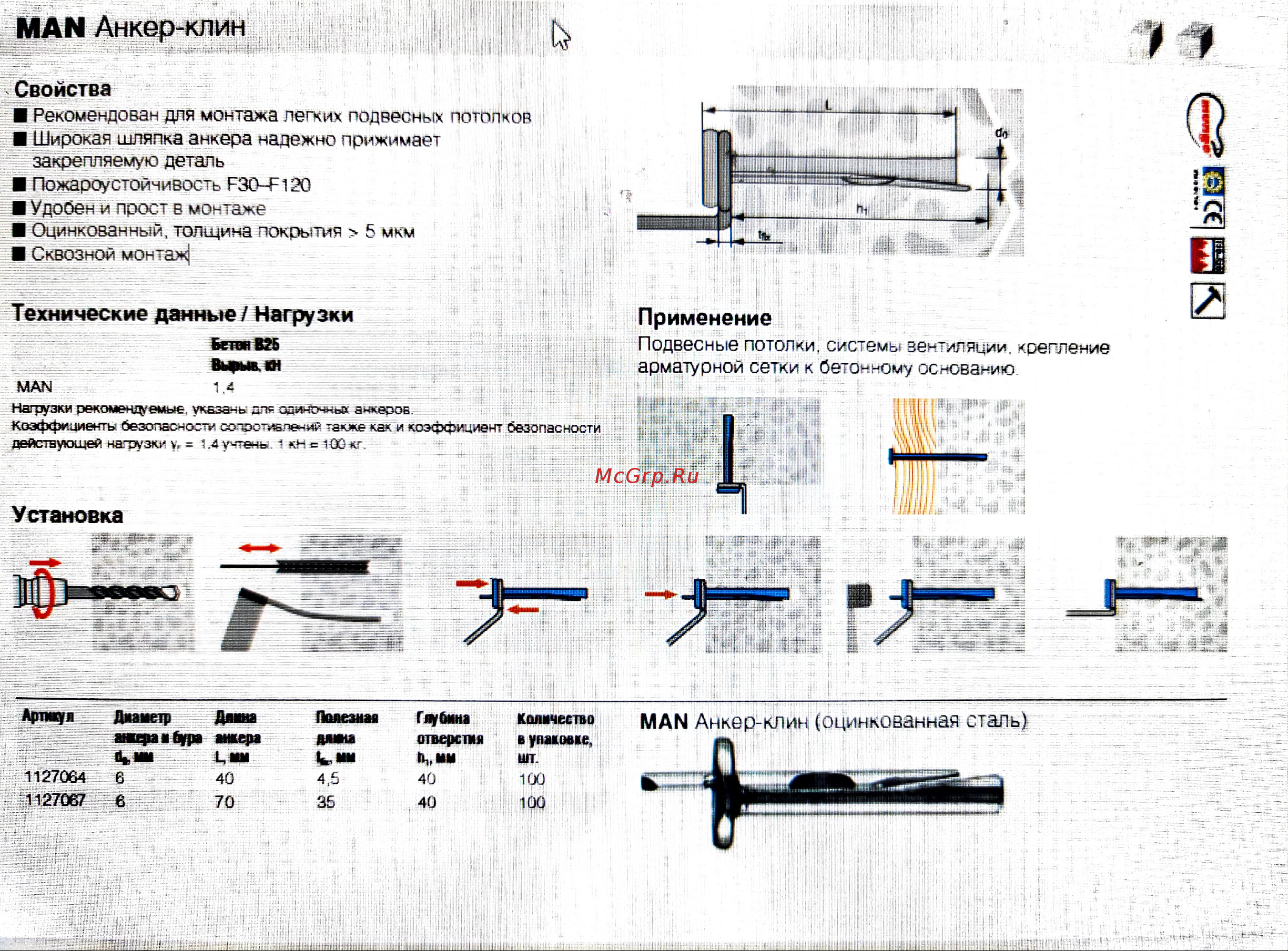 Fasty man 6x40 цинк 1127064AM примененеи онлайн