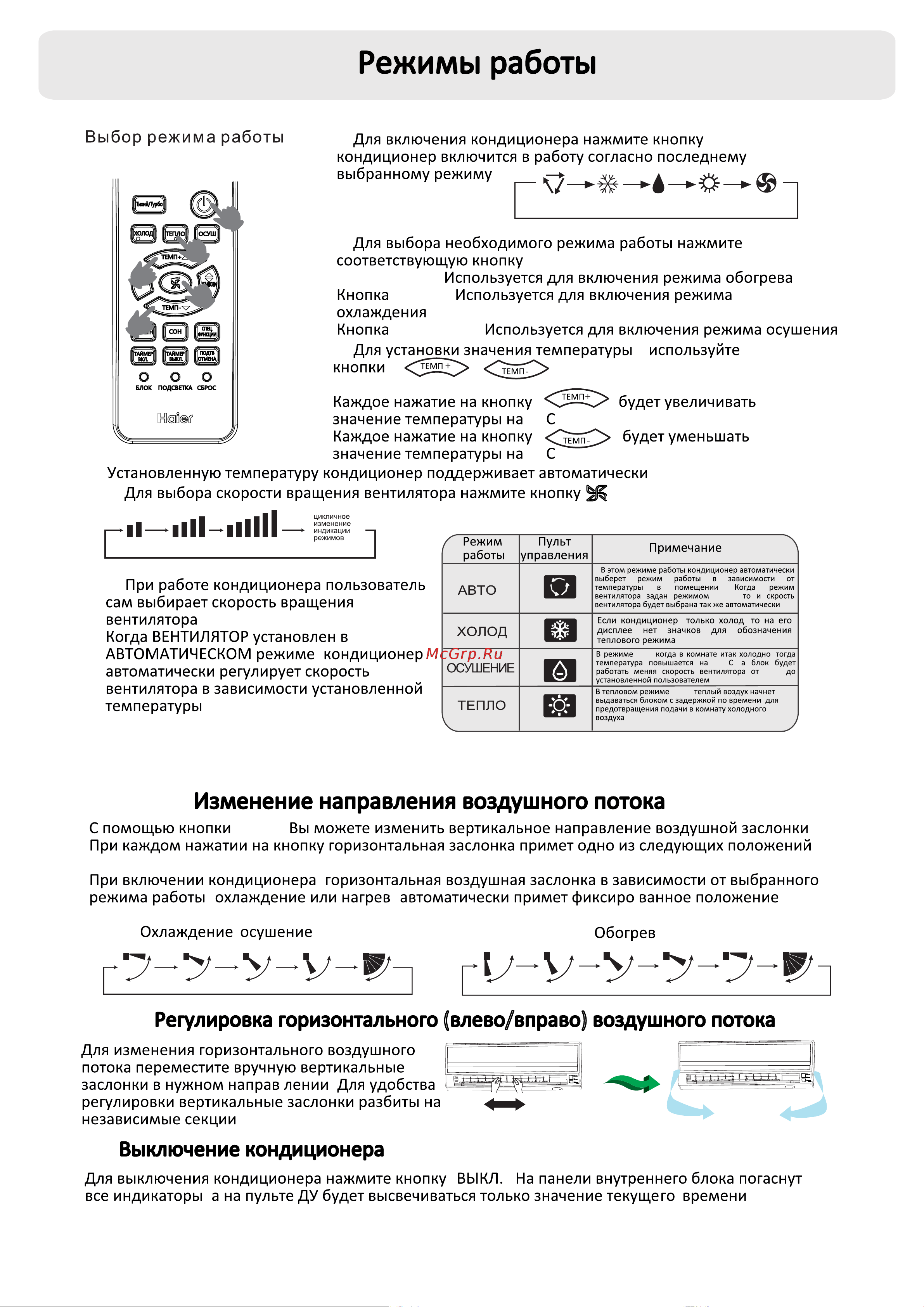 Haier Tundra DC AS09TT5HRA Инструкция по эксплуатации онлайн [6/90] 873413