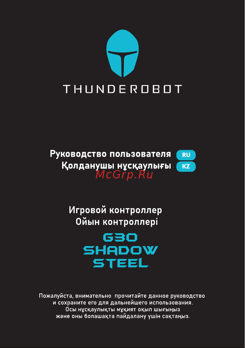 Thunderobot G30 Shadow Steel Инструкция по эксплуатации онлайн