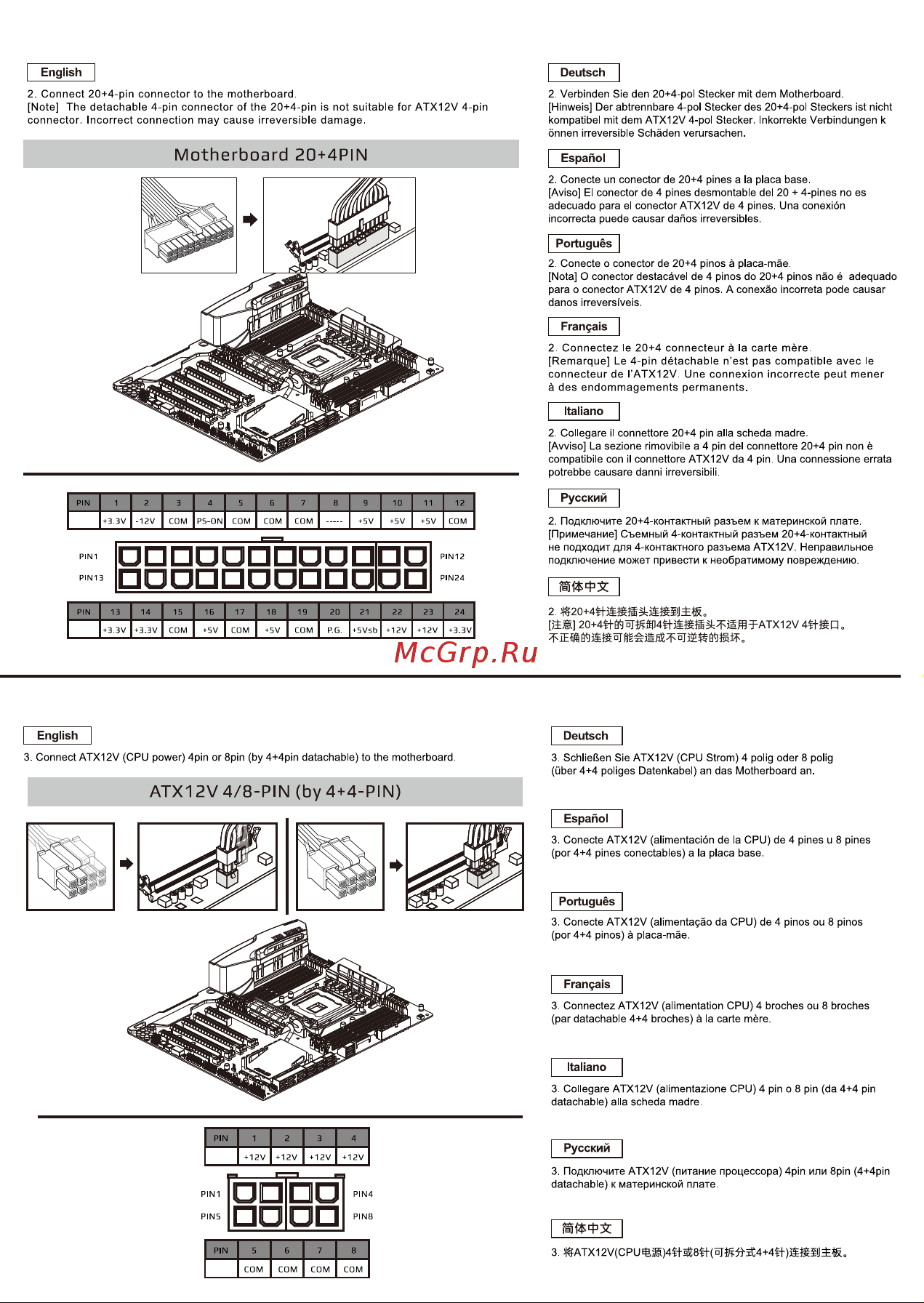 Gamemax GX-1050 PRO WH (ATX3.1 PCIe5.1) Инструкция по эксплуатации онлайн [6/12] 874022