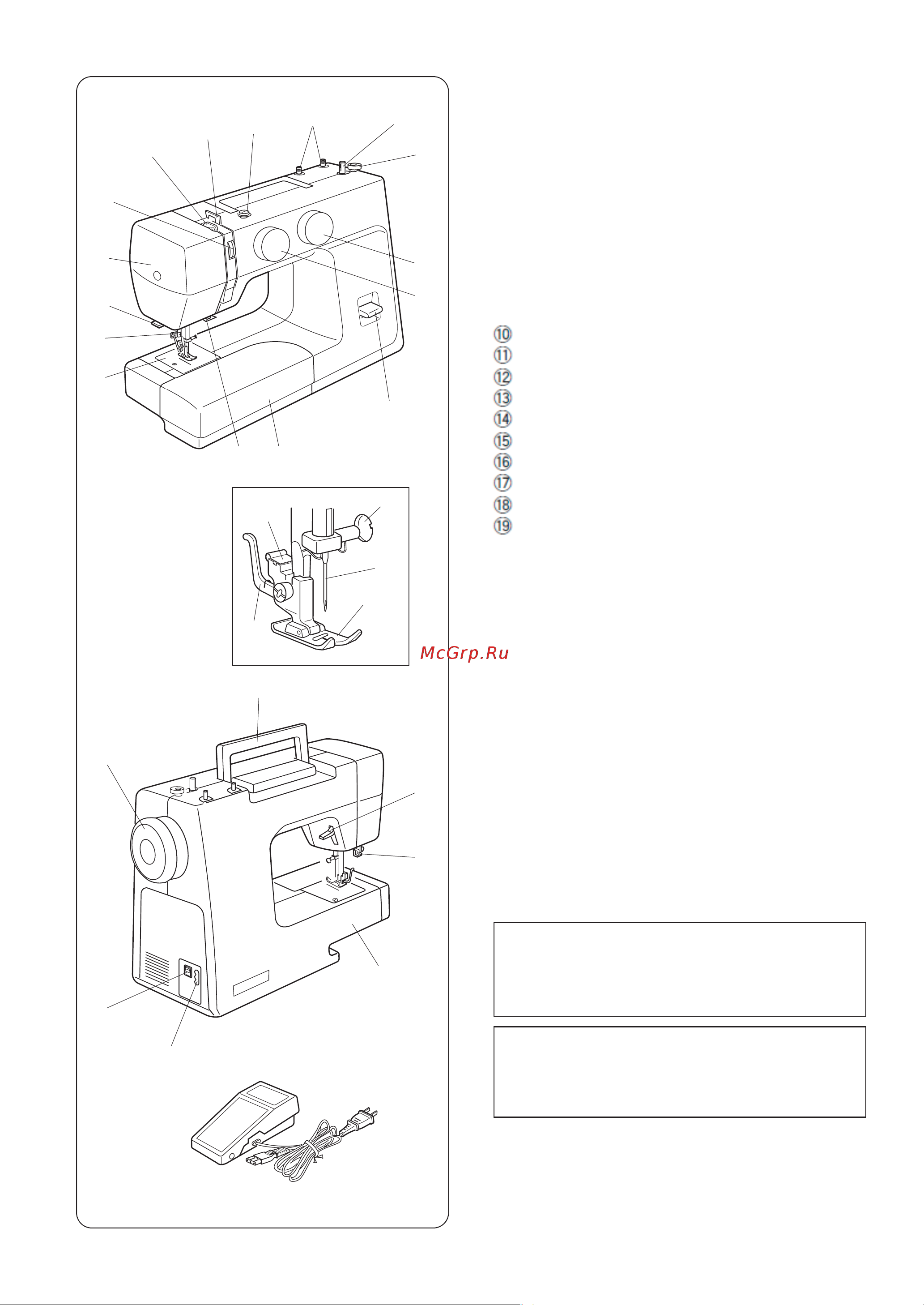 Janome SP901 Руководство по эксплуатации онлайн [4/38] 901534