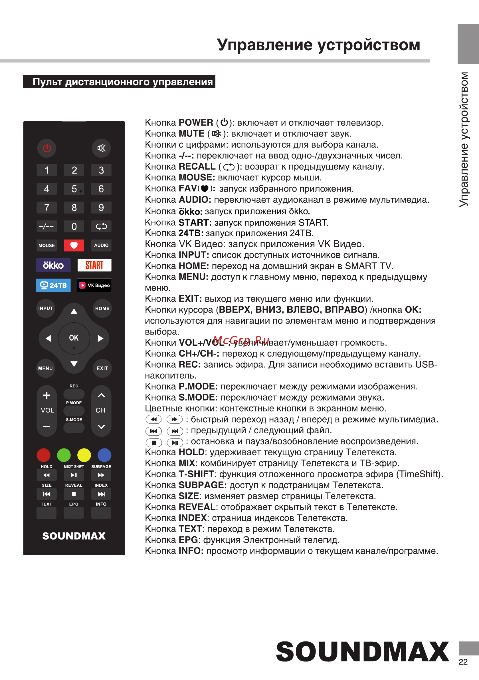 Soundmax SM-LED32M12S Руководство по эксплуатации онлайн [23/40] 874348