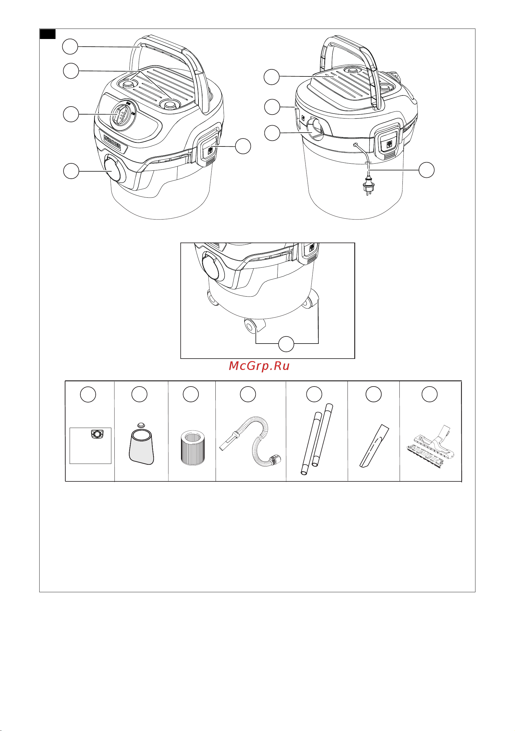 Karcher KWD 1 W V-12/2/18 Руководство по эксплуатации онлайн [2/68] 875517