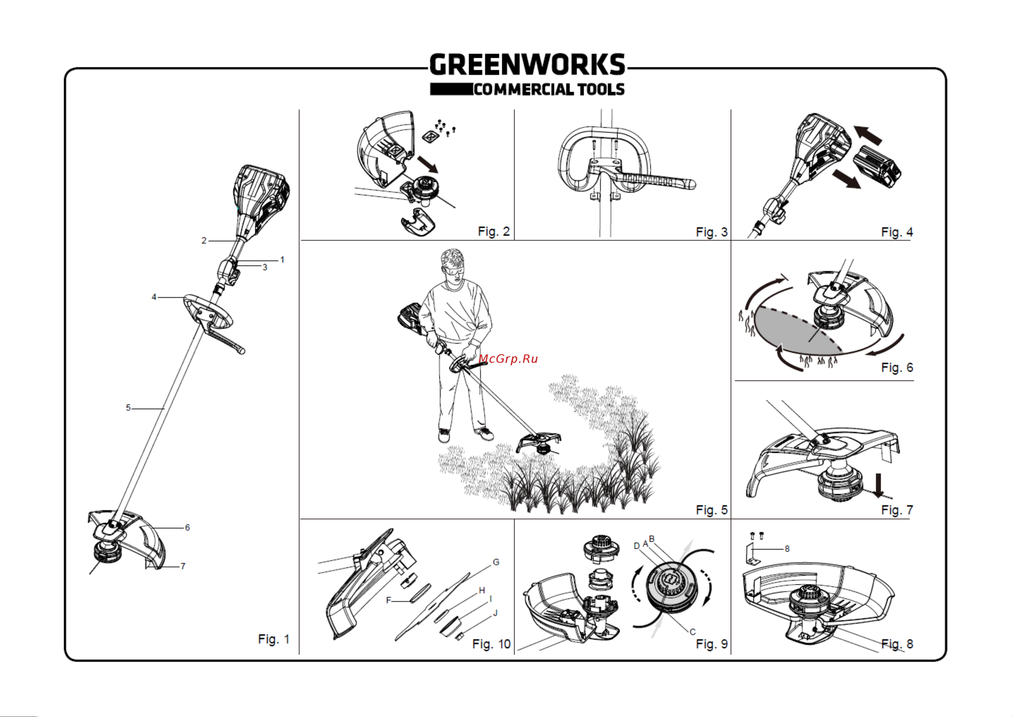 Greenworks GC82BCK25 Руководство по эксплуатации онлайн