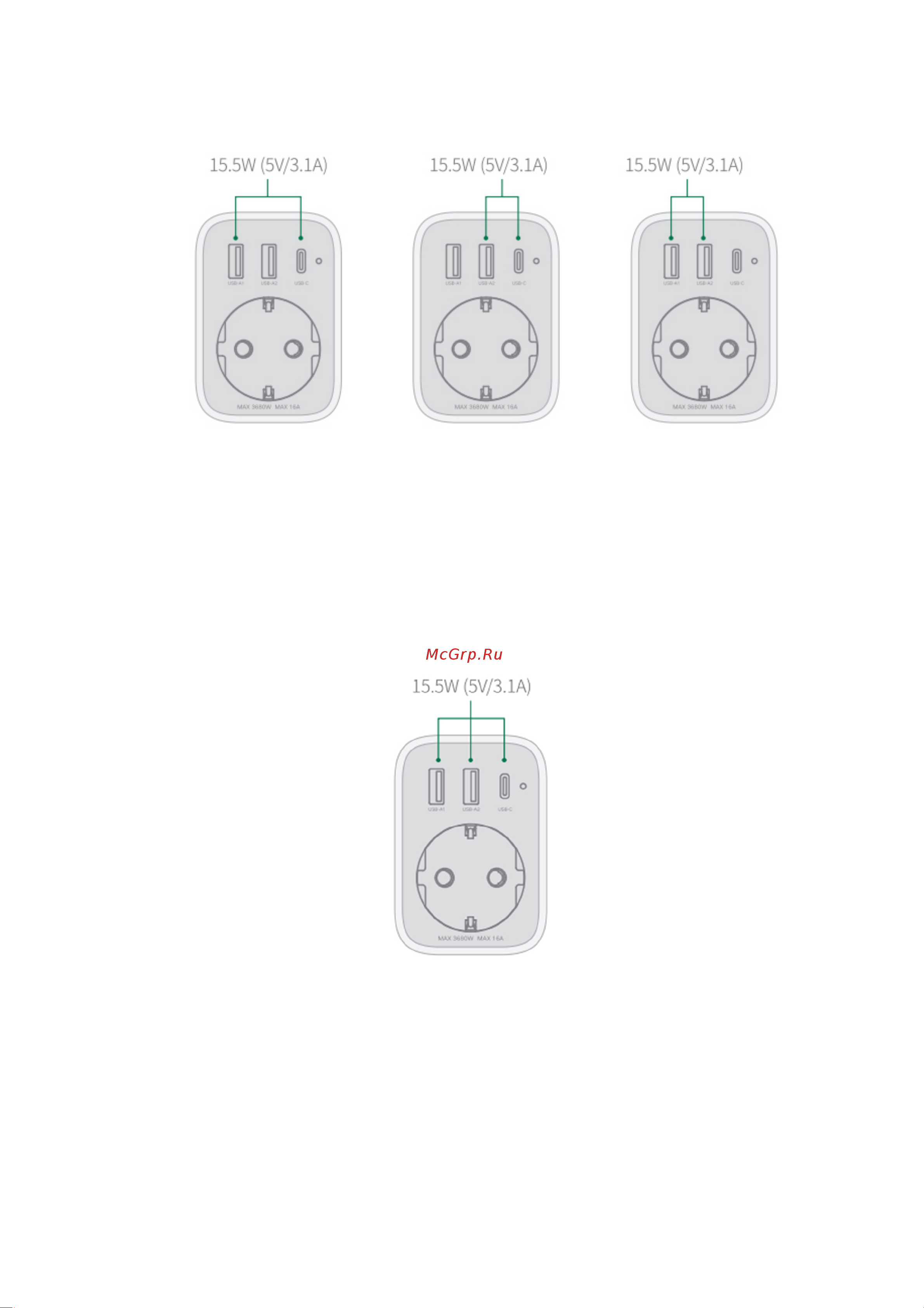 uGreen DigiNest Outlet Extender (CD314) Руководство по эксплуатации онлайн [4/8] 901728