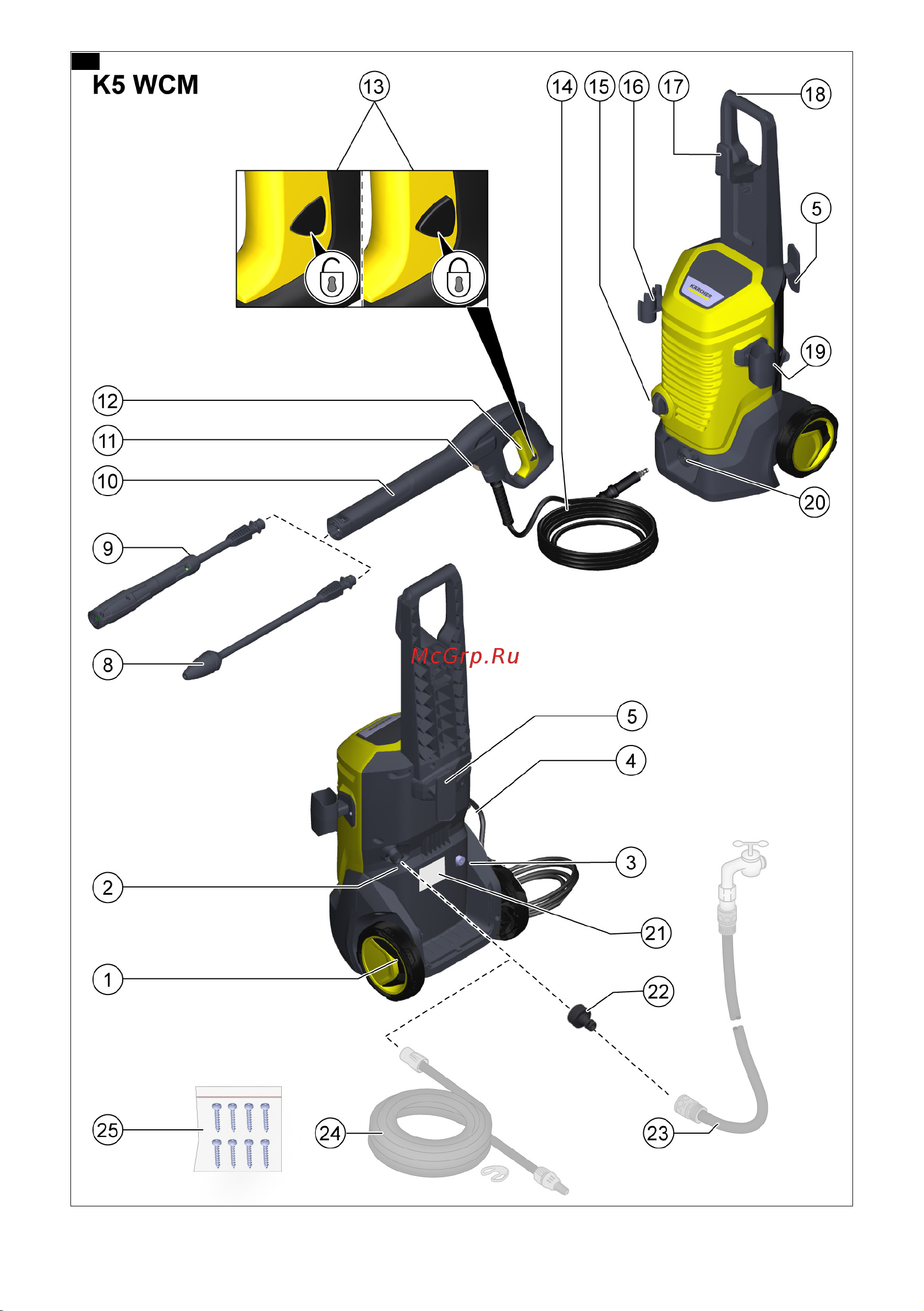 Karcher K 5 WCM *EU Руководство по эксплуатации онлайн [2/150] 875893