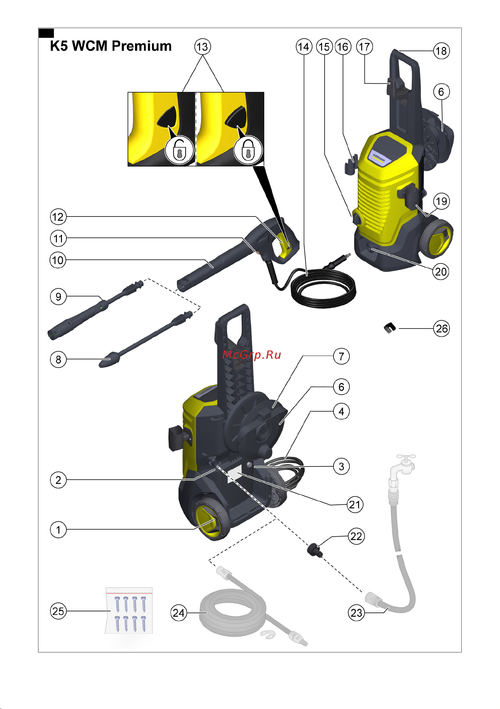 Karcher K 5 WCM *EU Руководство по эксплуатации онлайн [3/150] 875893