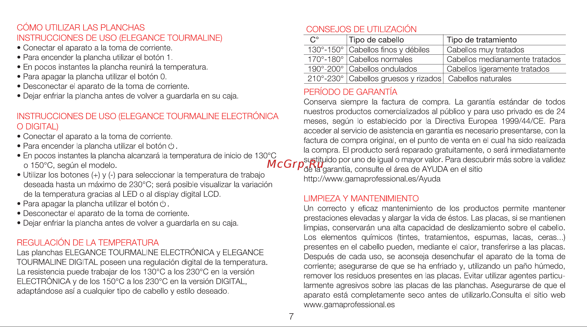 Ga.ma ELEGANCE DIGITAL Руководство по эксплуатации онлайн [7/11] 875931