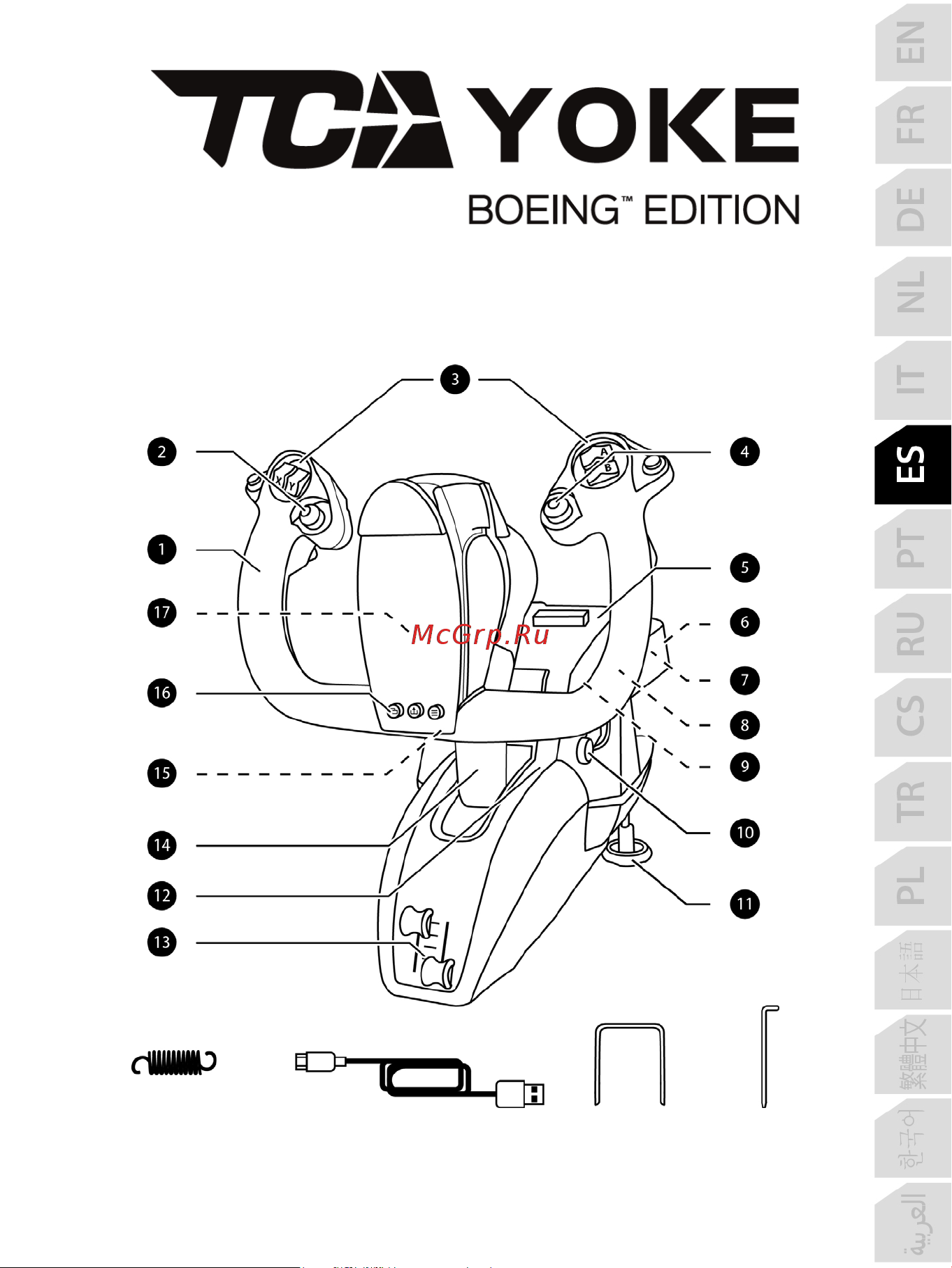 Thrustmaster TCA YOKE PACK BOEING EDITION Руководство по эксплуатации онлайн [102/415] 875998