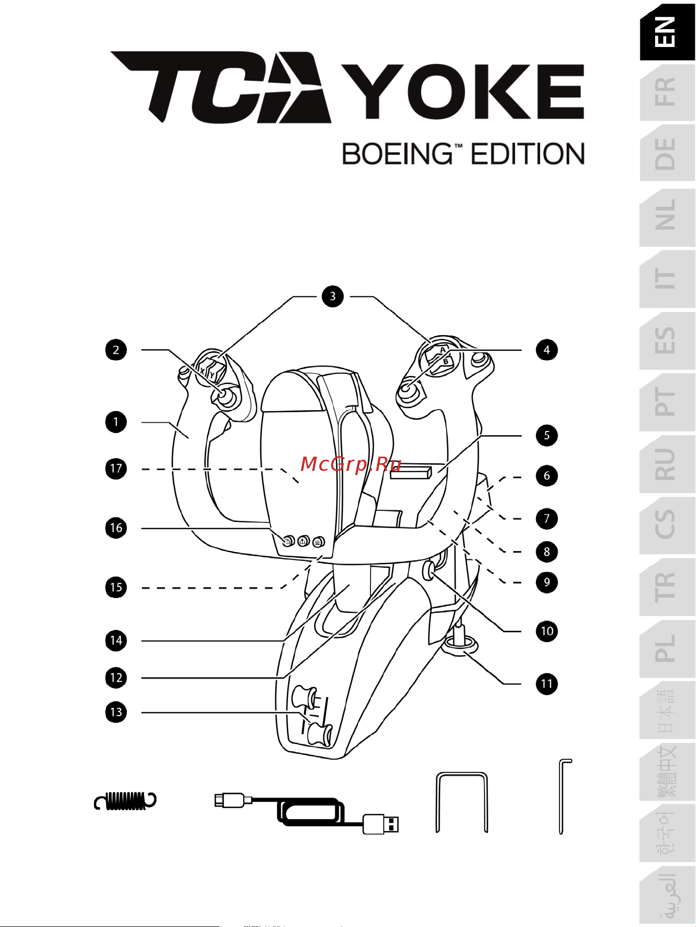 Thrustmaster TCA YOKE PACK BOEING EDITION Руководство по эксплуатации онлайн [2/415] 875998