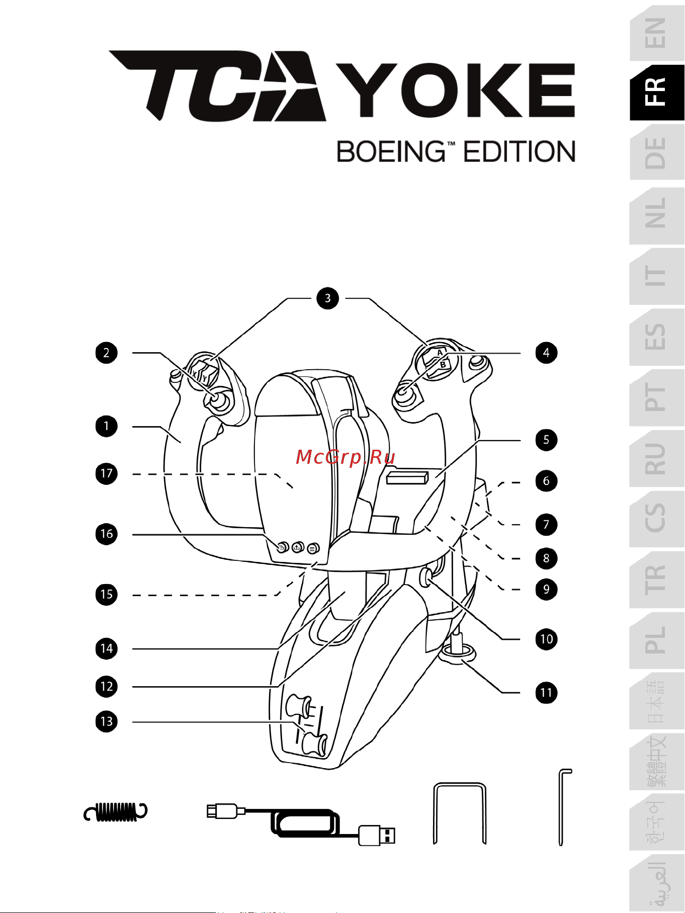 Thrustmaster TCA YOKE PACK BOEING EDITION Руководство по эксплуатации онлайн [22/415] 875998