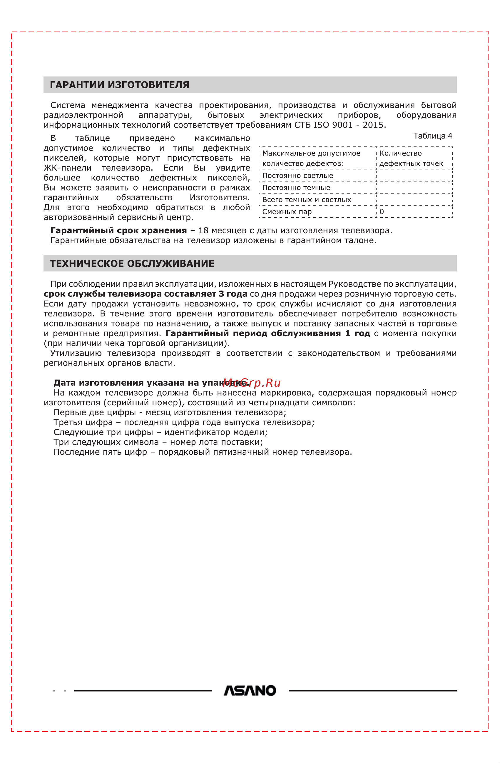 ASANO 32LH8110T Руководство по эксплуатации онлайн [22/24] 876577