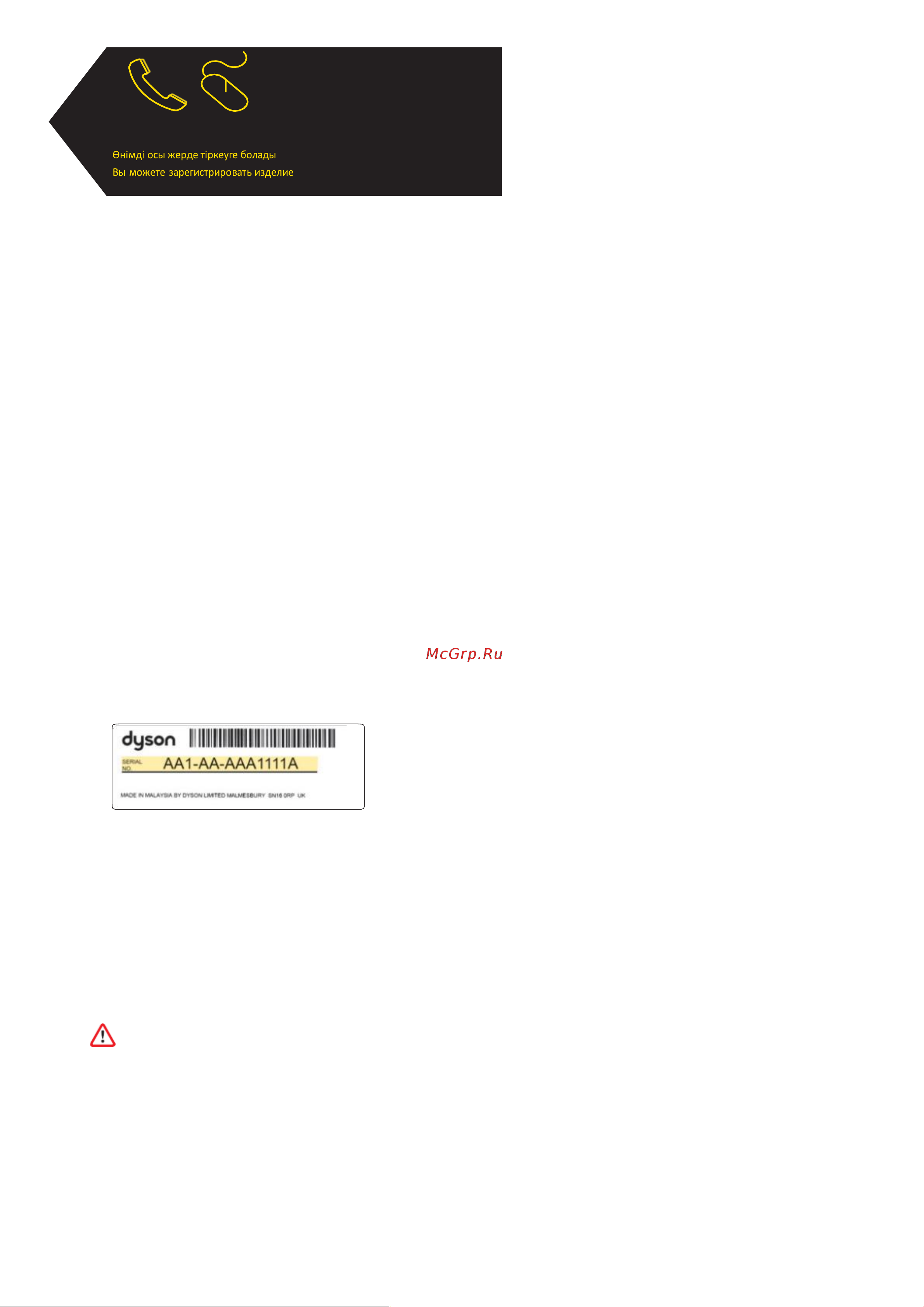 Dyson 877262 Руководство по эксплуатации онлайн [2/29] 877262