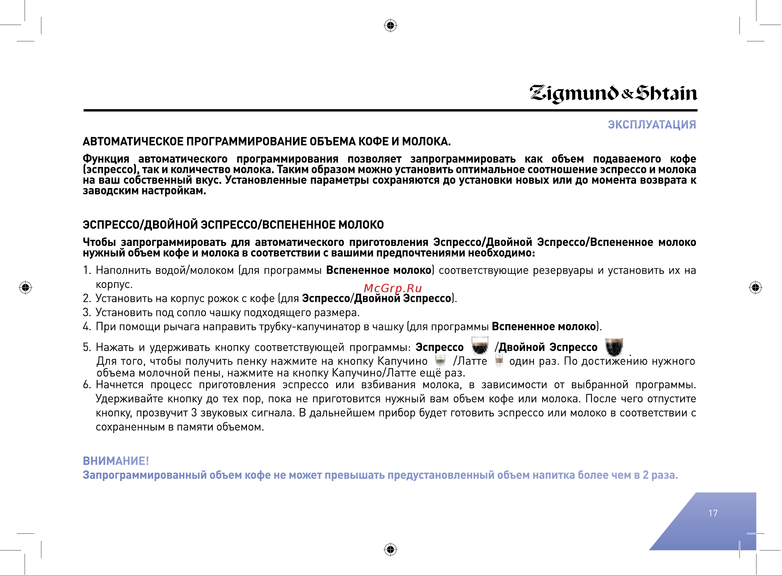 Zigmund & Shtain ZCM#890 Руководство по эксплуатации онлайн [17/40] 877296