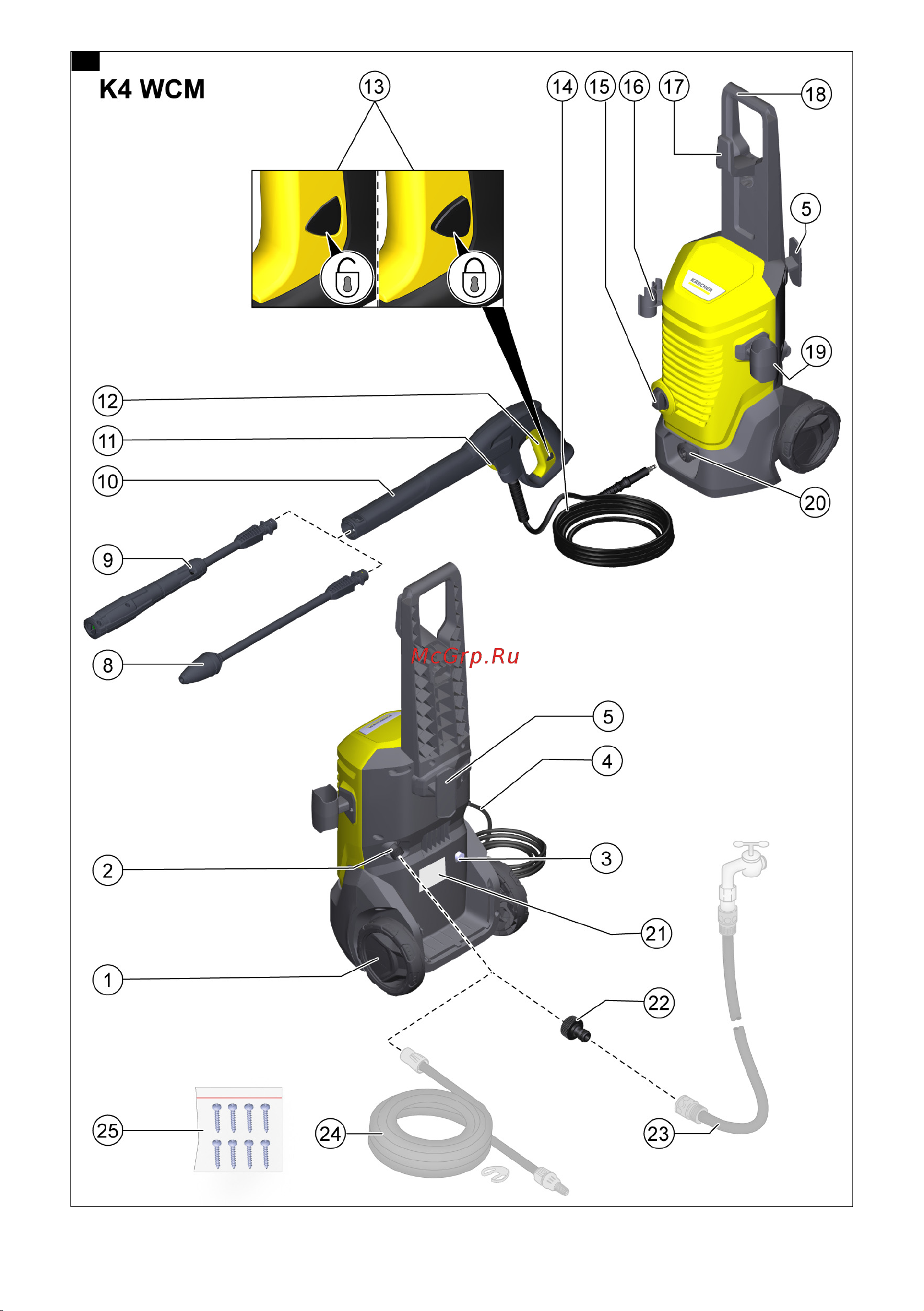 Karcher К 4 WCM Premium Руководство по эксплуатации онлайн [2/150] 877452