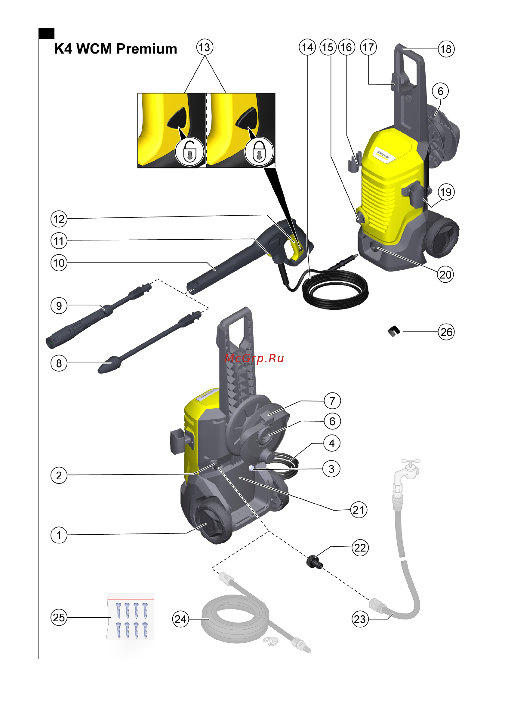 Karcher К 4 WCM Premium Руководство по эксплуатации онлайн [3/150] 877452