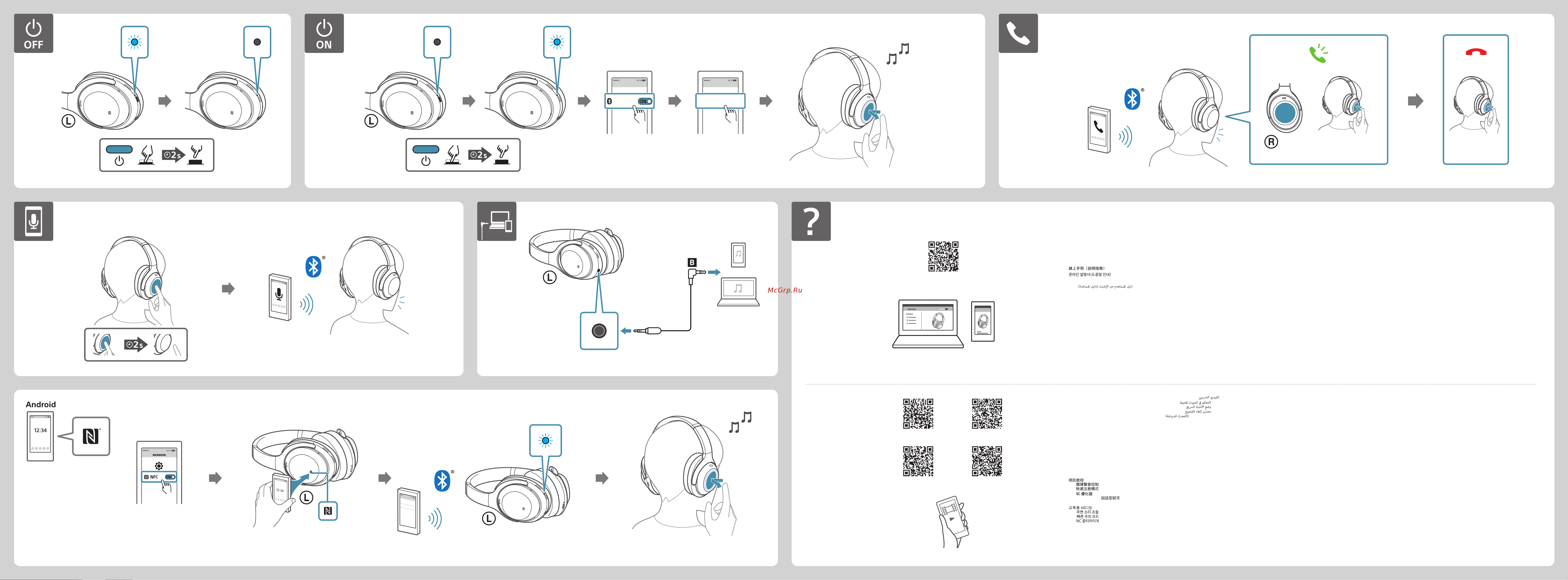 Sony WH-1000XM4 Руководство по эксплуатации онлайн [2/2] 877414