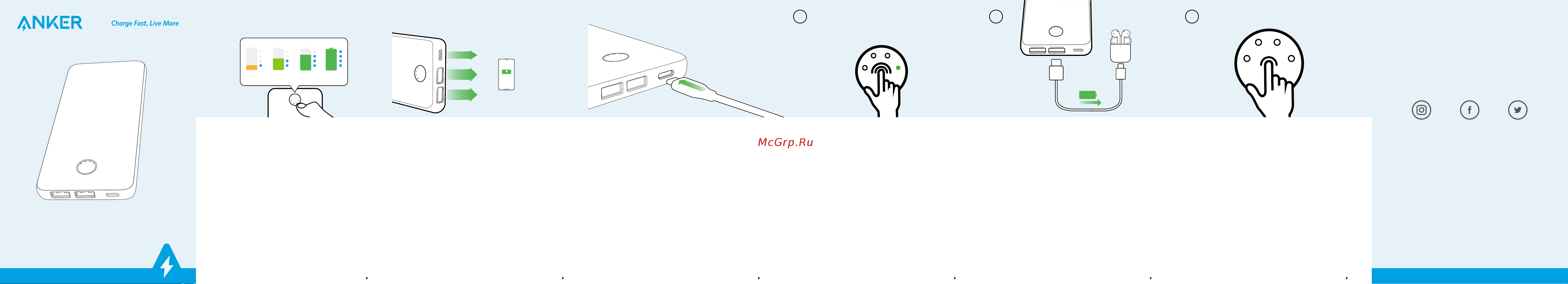 Anker АКБ Power Core III Sense 20000 PD ANK-A1365G11-BK Руководство по эксплуатации онлайн
