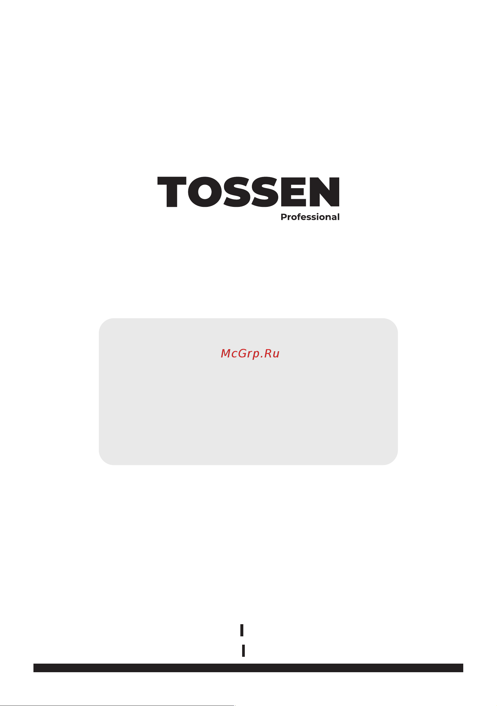 TOSSEN Professional HSB 1810 M хром Руководство по эксплуатации онлайн