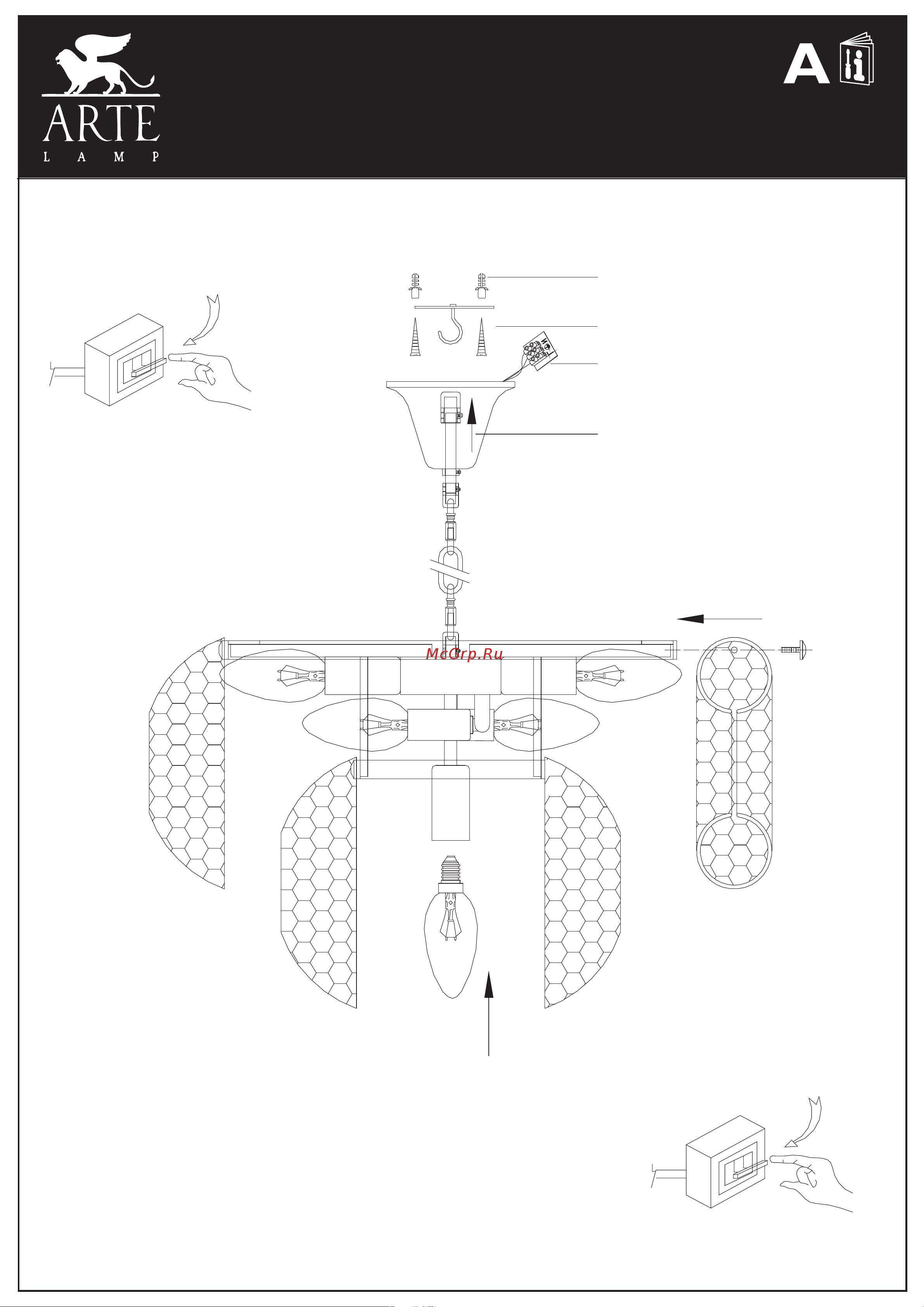 Arte Lamp Evelyn A4073LM-7PB Руководство по эксплуатации онлайн
