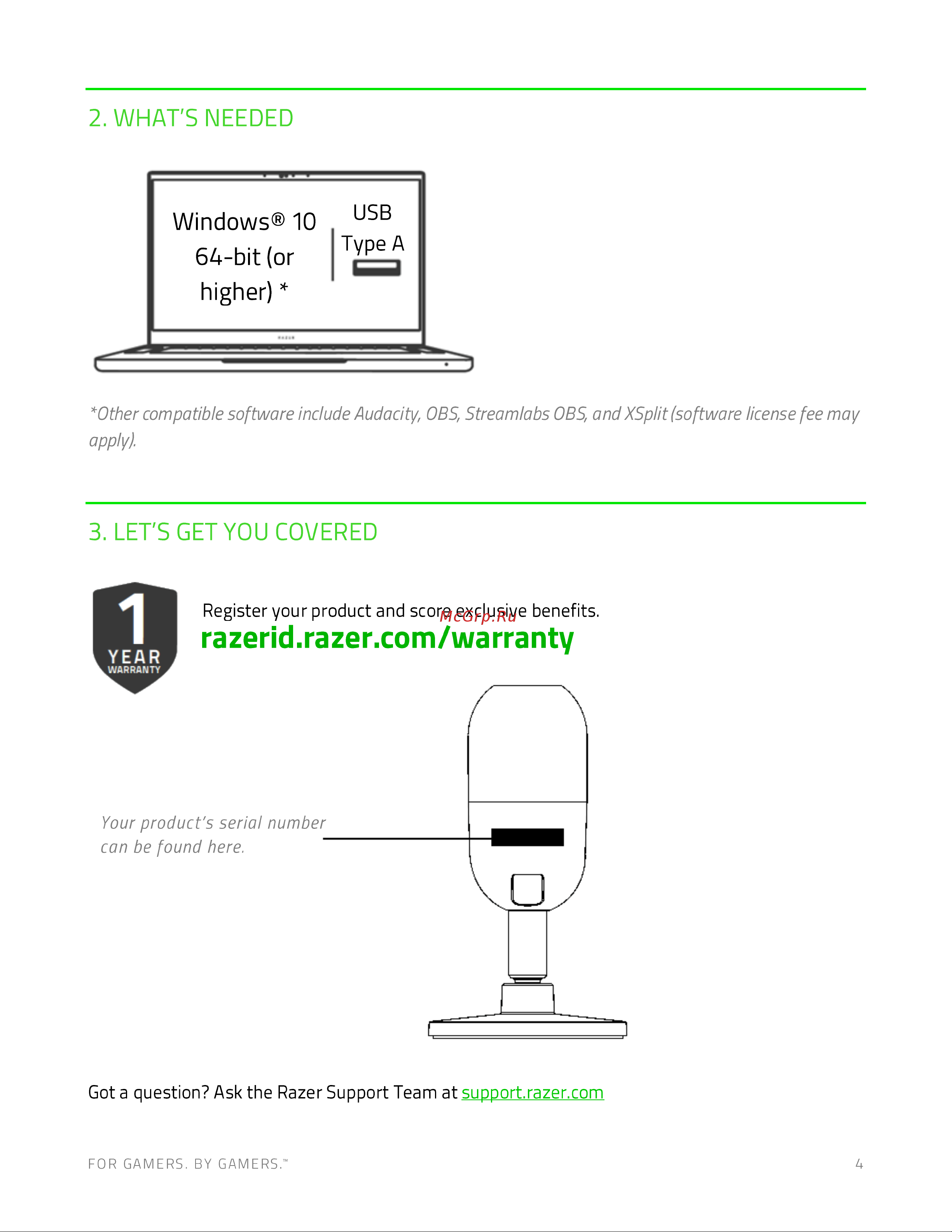 Razer Seiren V3 Mini розовый (RZ19-05050200-R3M1) Руководство по эксплуатации онлайн [5/18] 878054