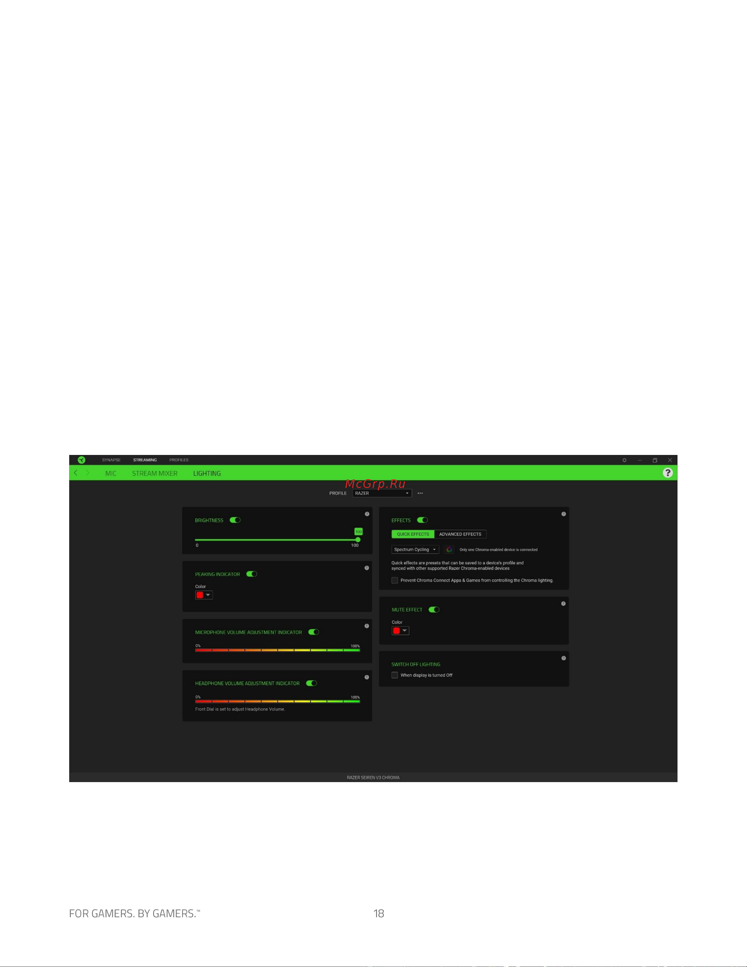 Razer Seiren V3 Chroma белый (RZ19-05060200-R3M1) Руководство по эксплуатации онлайн [19/27] 878056