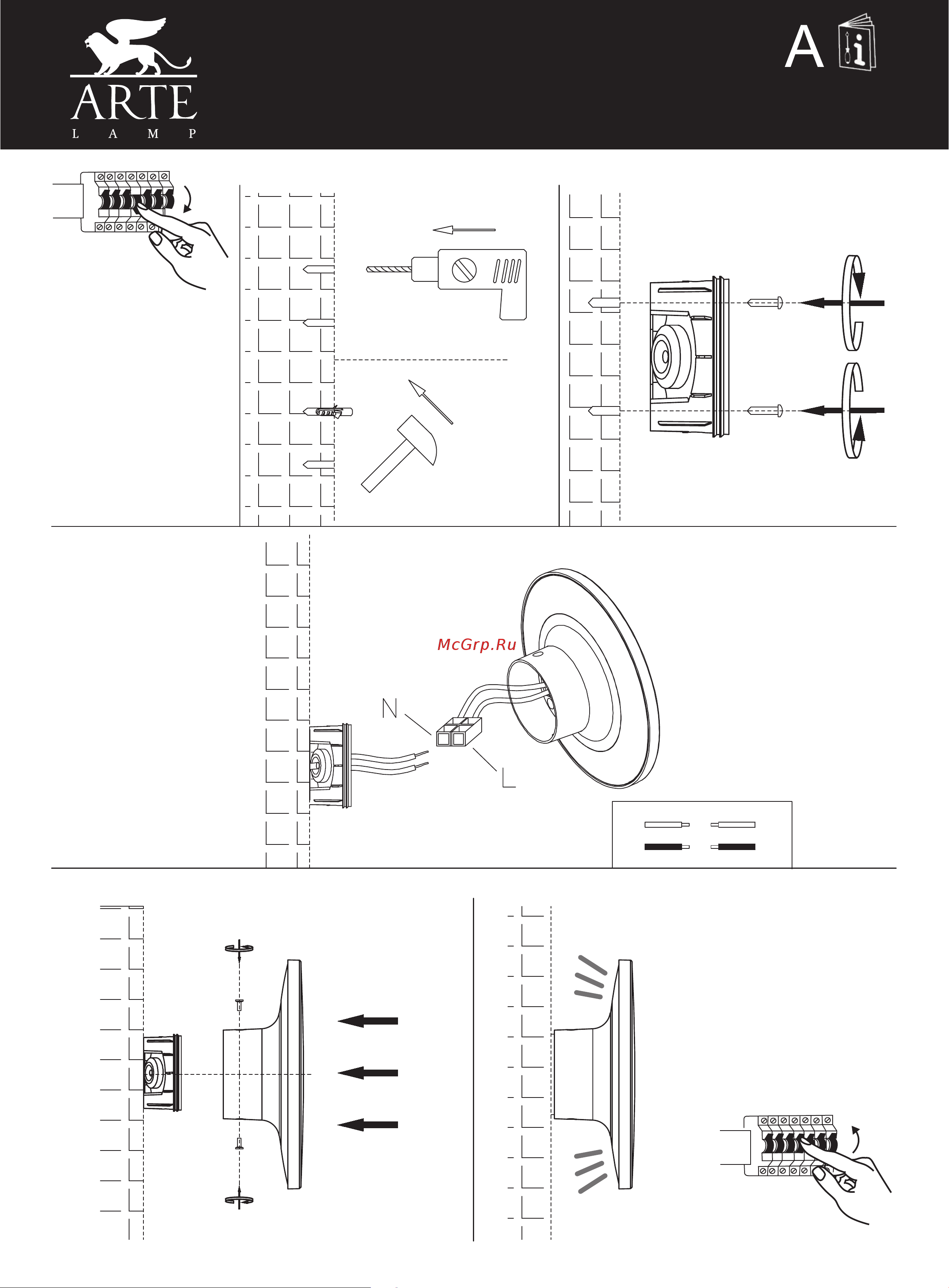 Arte Lamp A4506AL-1BK Руководство по эксплуатации онлайн