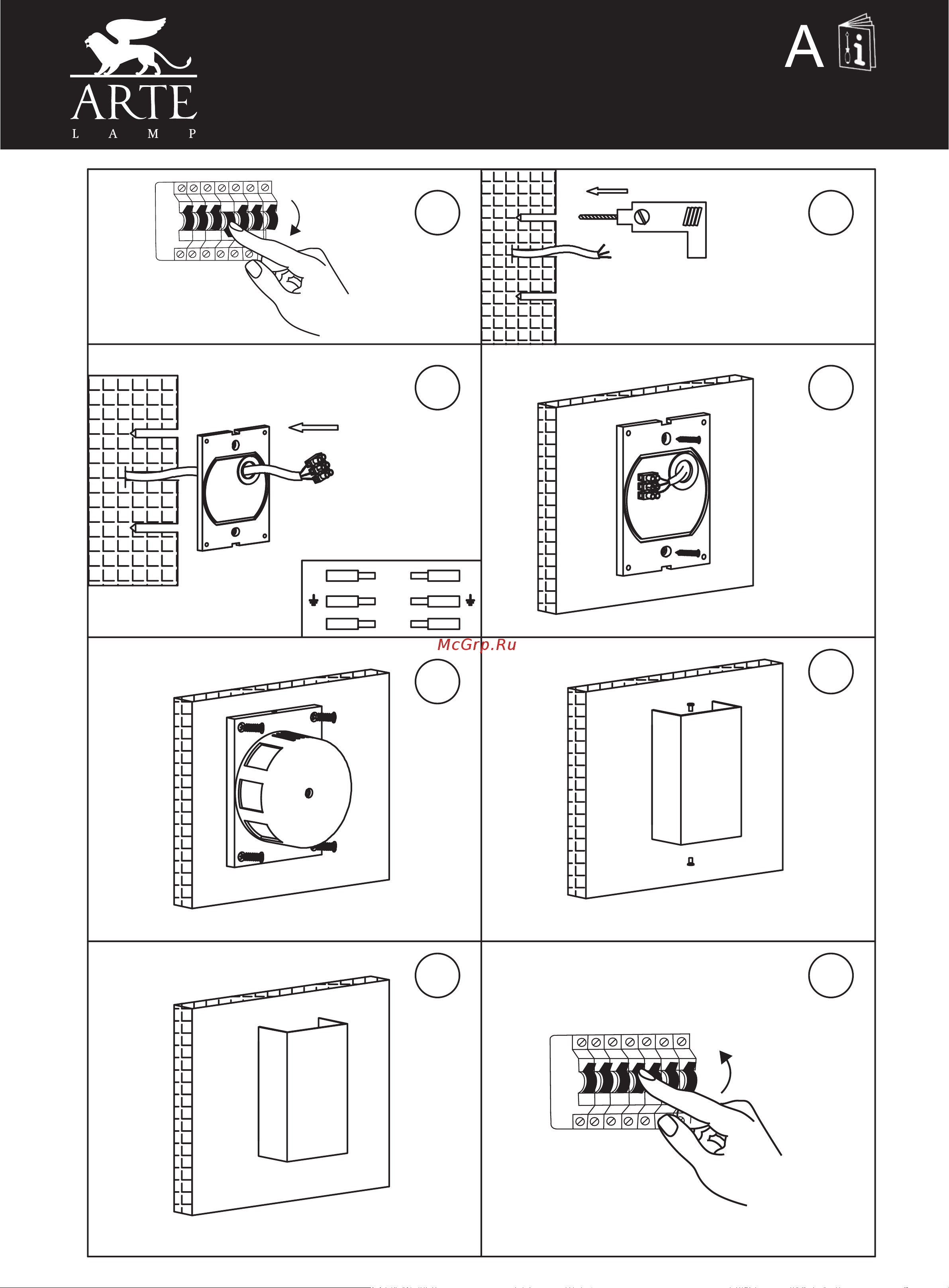 Arte Lamp A5640AL-2BK Руководство по эксплуатации онлайн