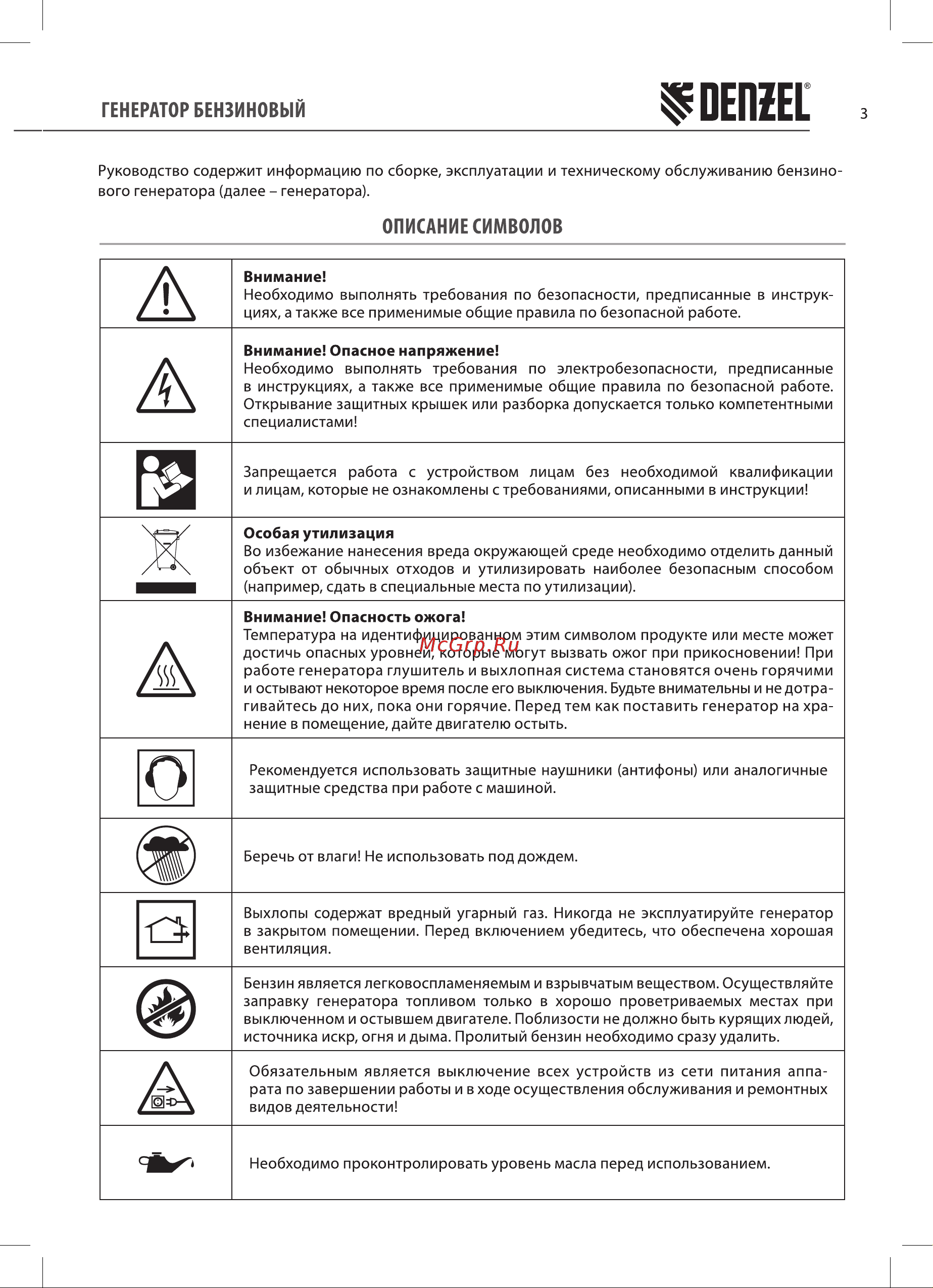 Denzel PS-95EA-PRO Руководство по эксплуатации онлайн [3/24] 884884