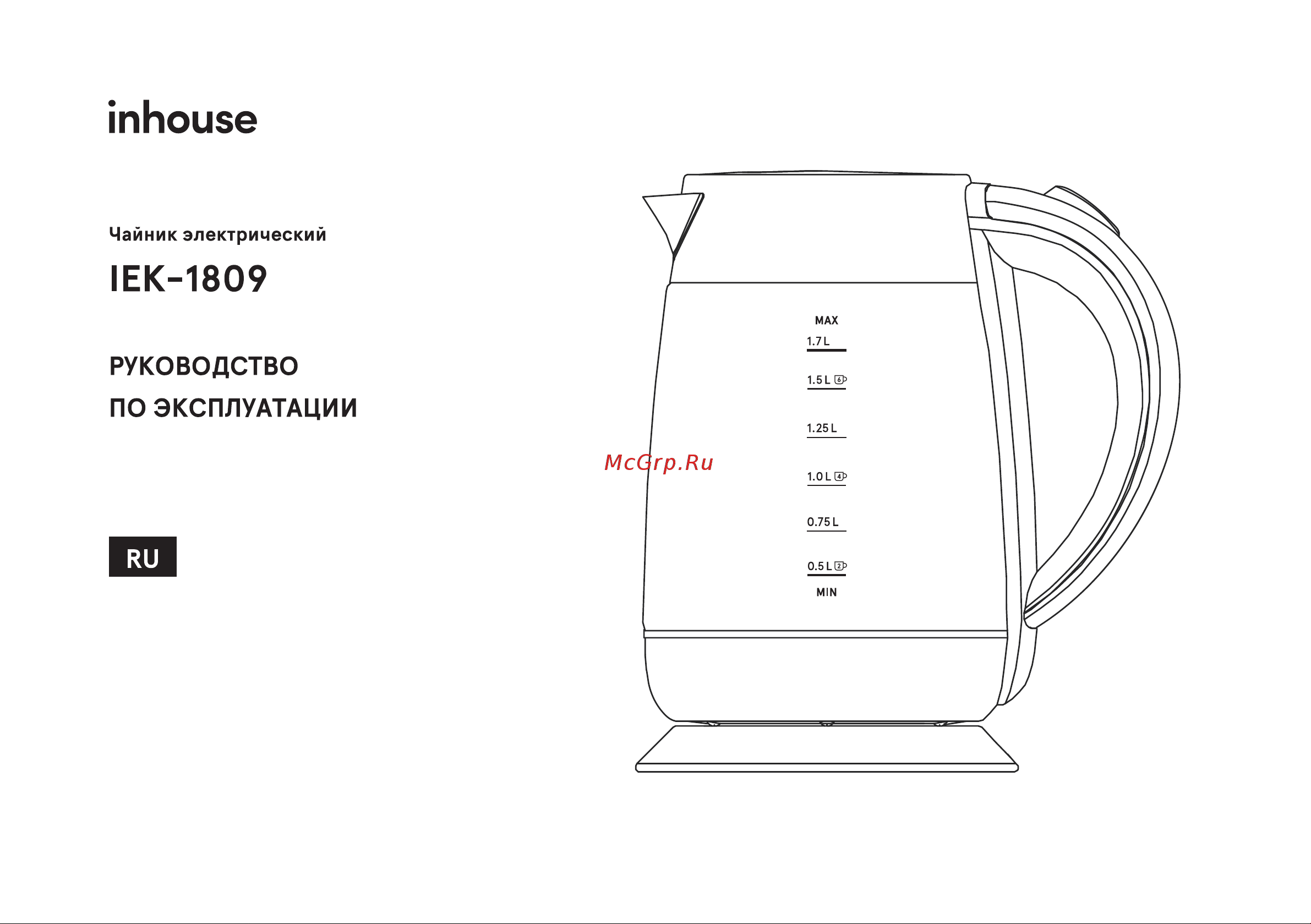 Inhouse IEK-1809 Руководство по эксплуатации онлайн
