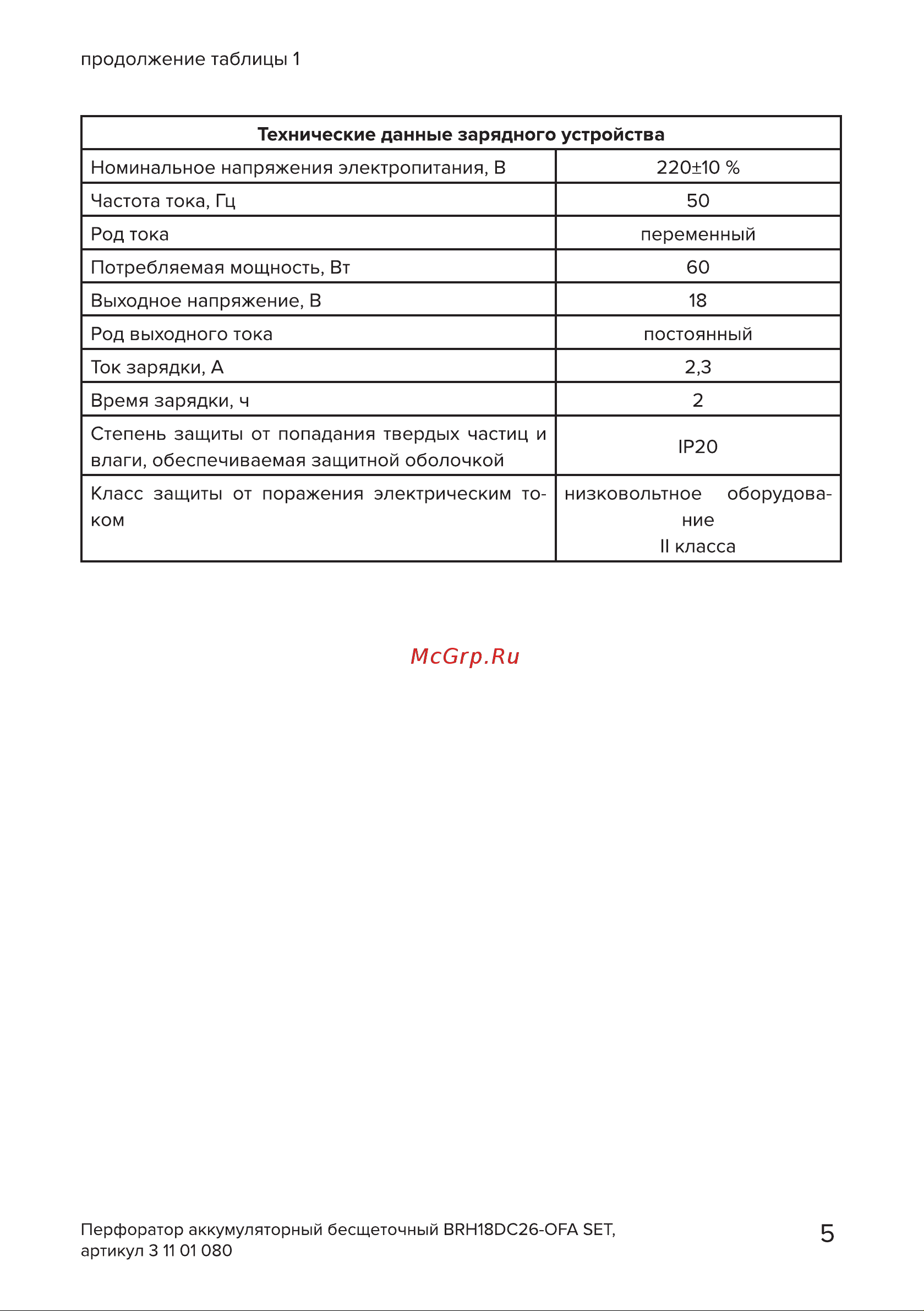 Кратон BRH18DC26-OFA SET Руководство по эксплуатации онлайн [5/38] 879203