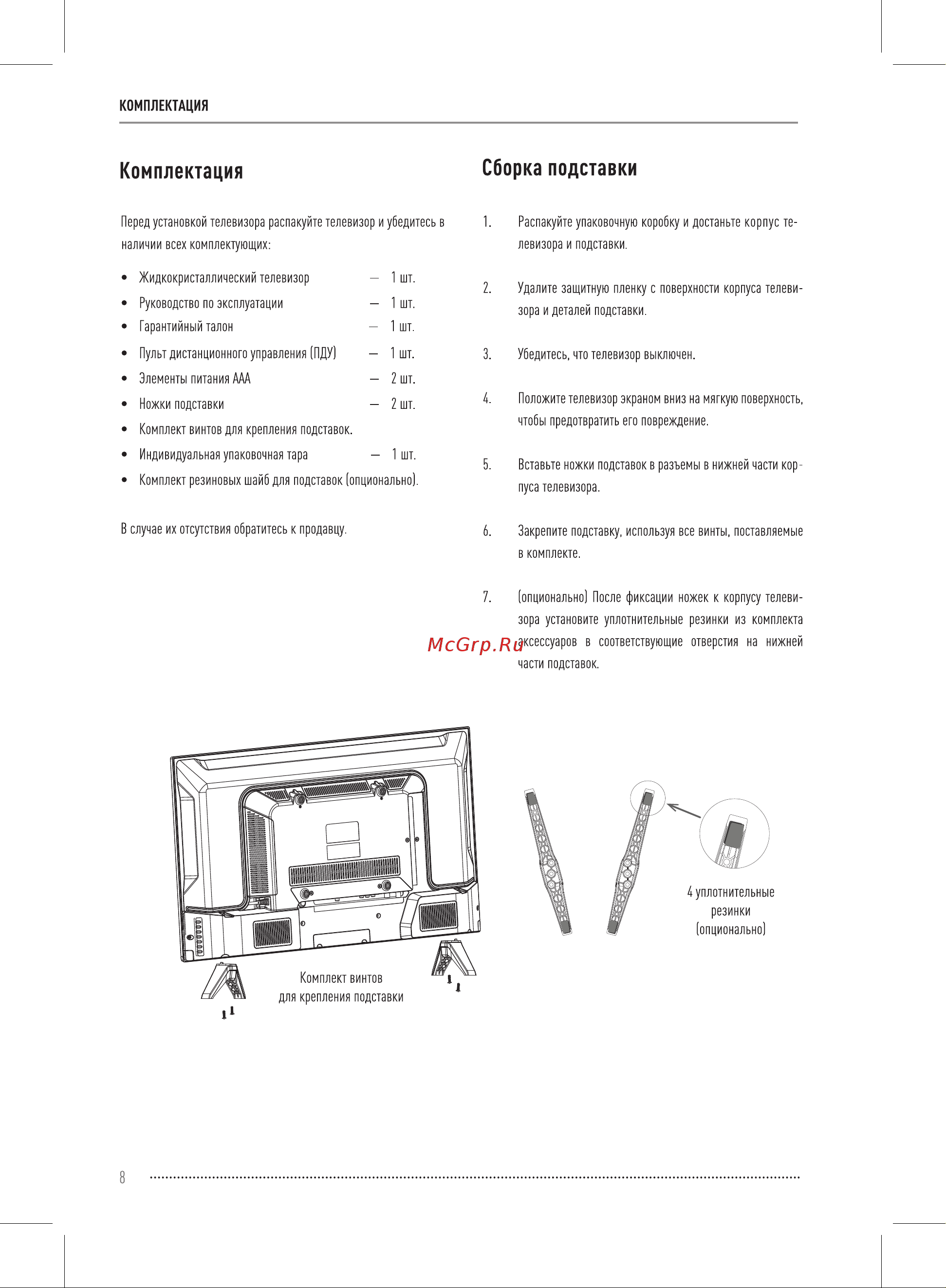 Vekta LD-32SR4860BS Руководство по эксплуатации онлайн [8/36] 879387