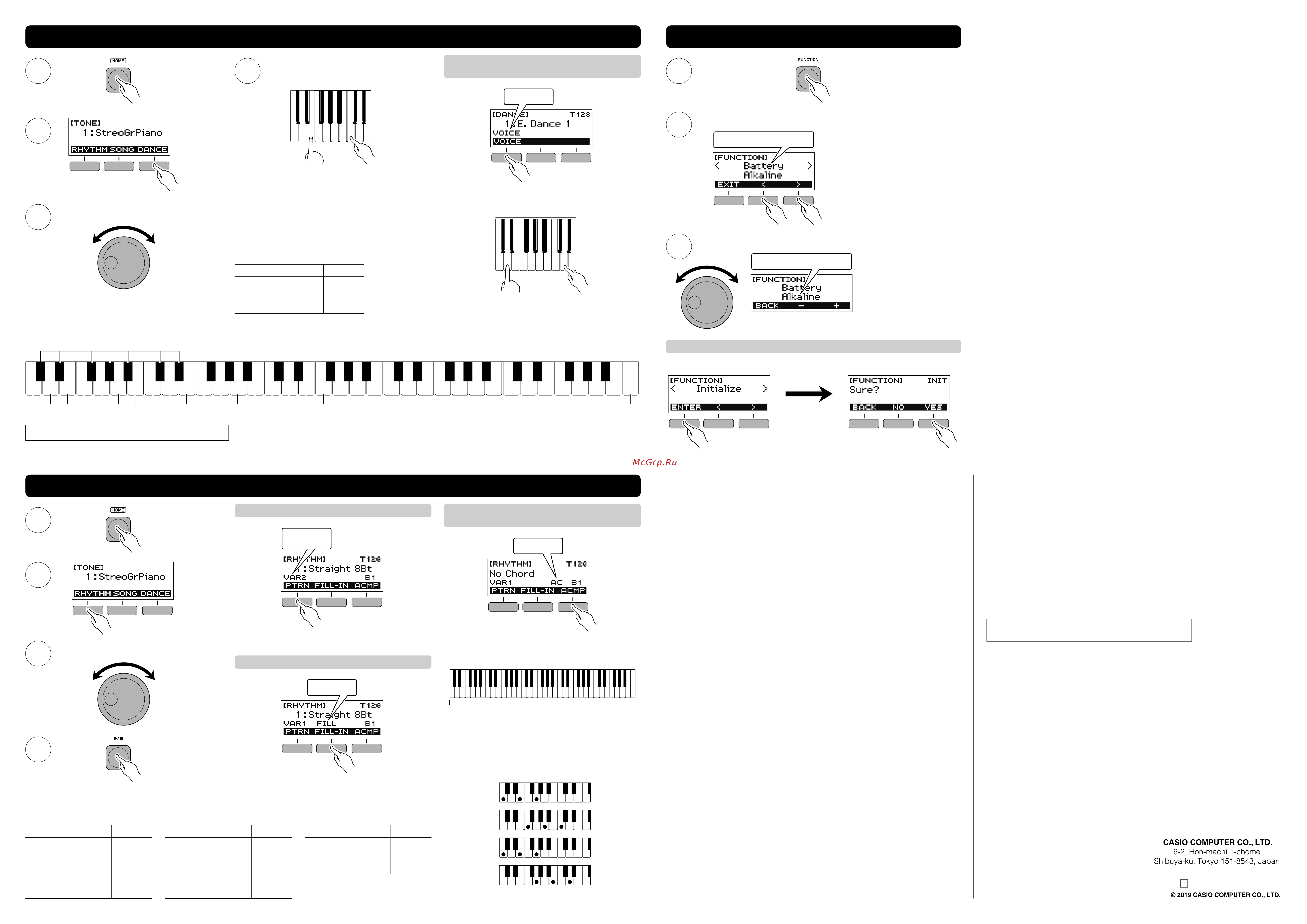 Casio CT-S300 черный Руководство по эксплуатации онлайн [2/2] 879413