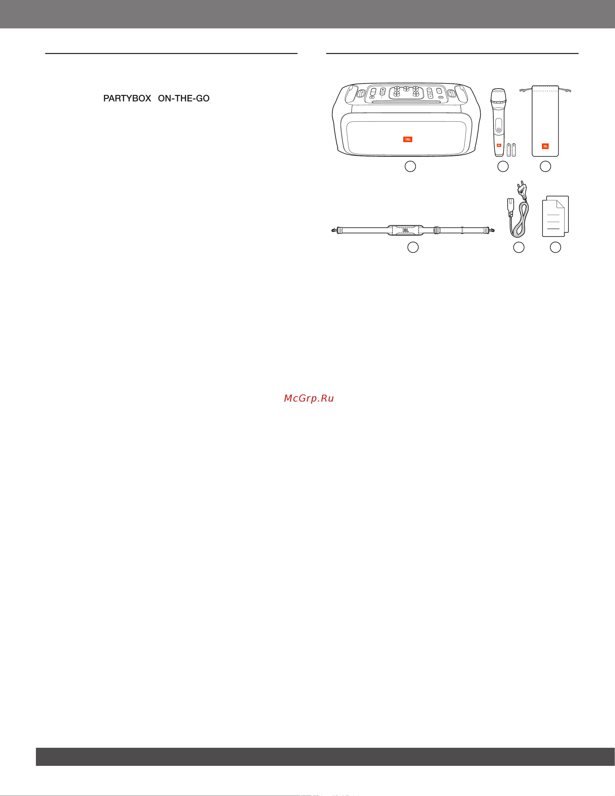 JBL Partybox On-The-GO Essential Руководство по эксплуатации онлайн [6/17] 879847