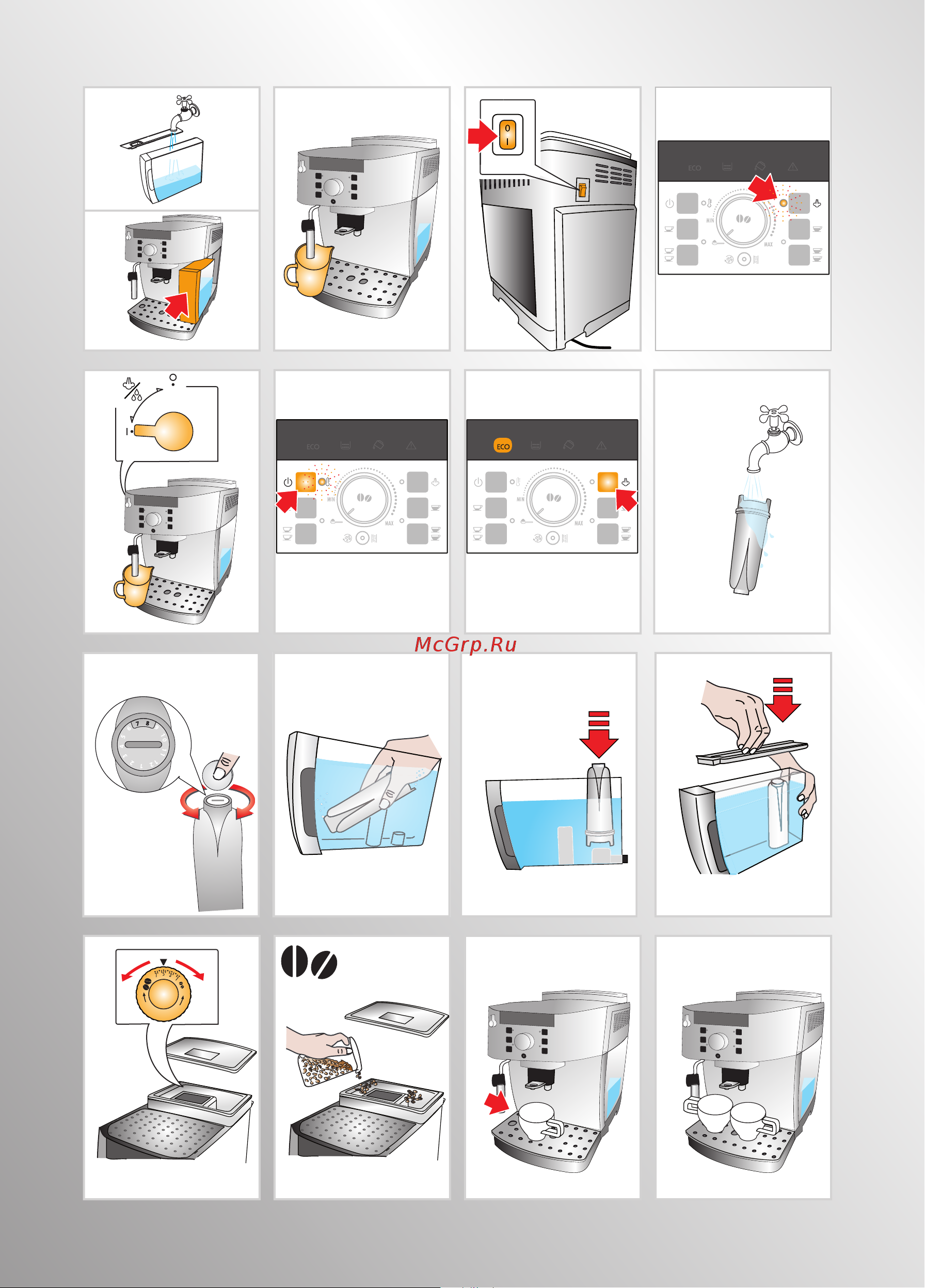 Delonghi Magnifica S ECAM21.117.W Руководство по эксплуатации онлайн [5/6] 880323