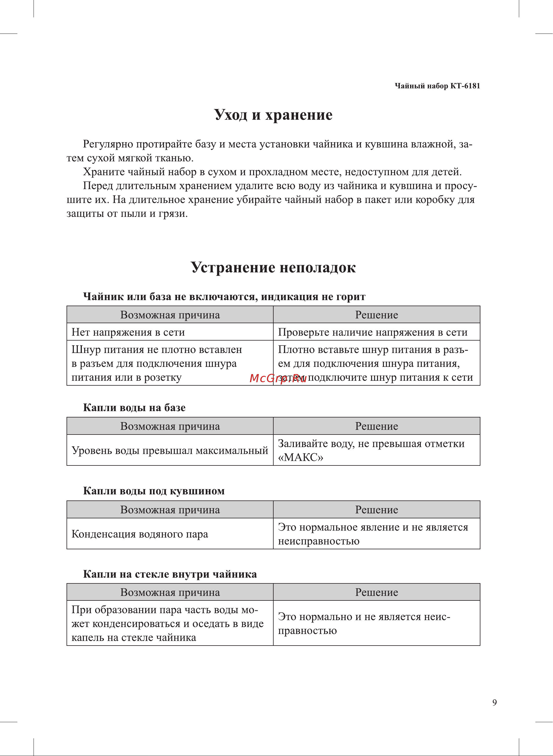 Kitfort КТ-6181 Руководство по эксплуатации онлайн [9/16] 880340