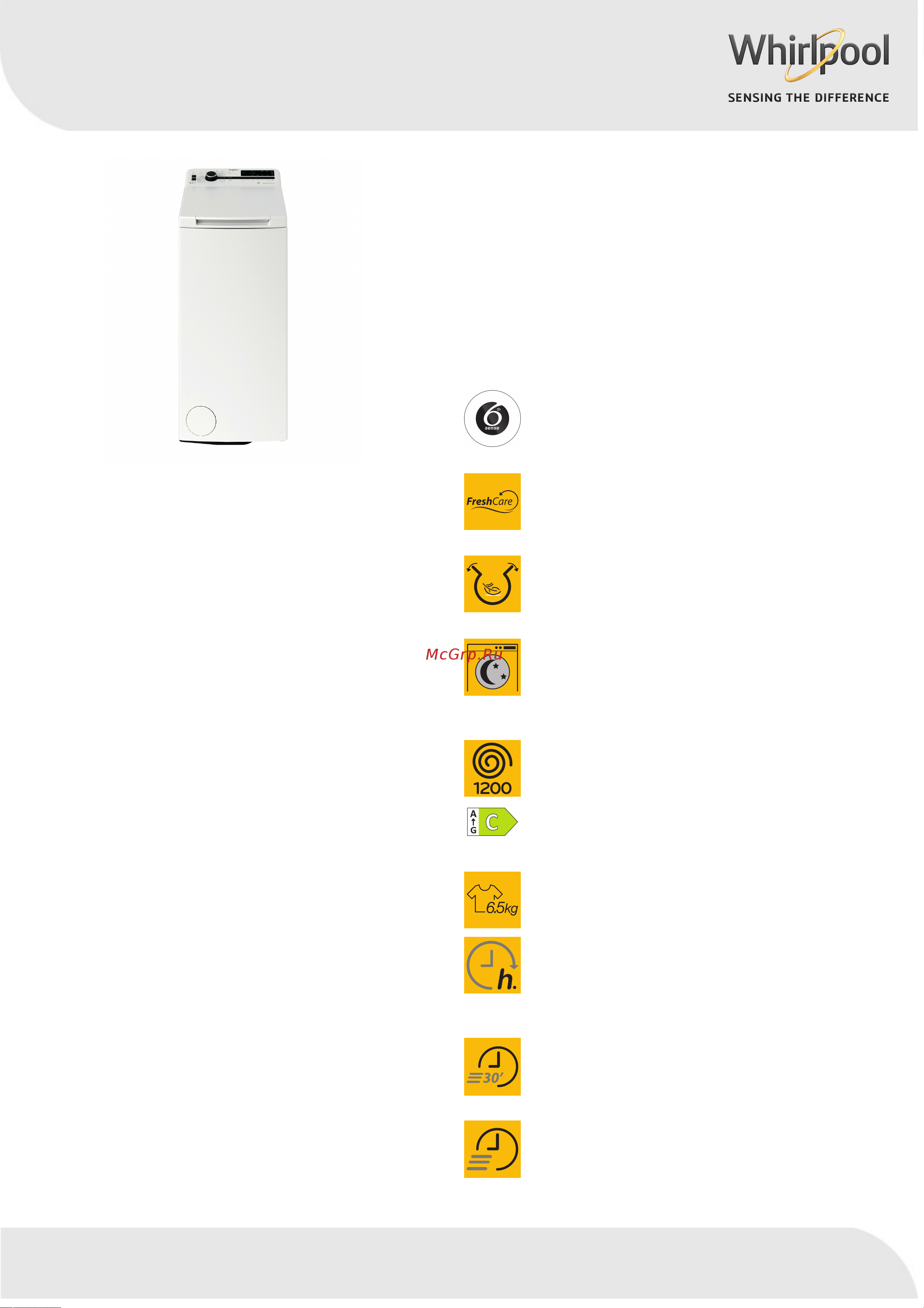 Whirlpool TDLRB65241BS Руководство по эксплуатации онлайн