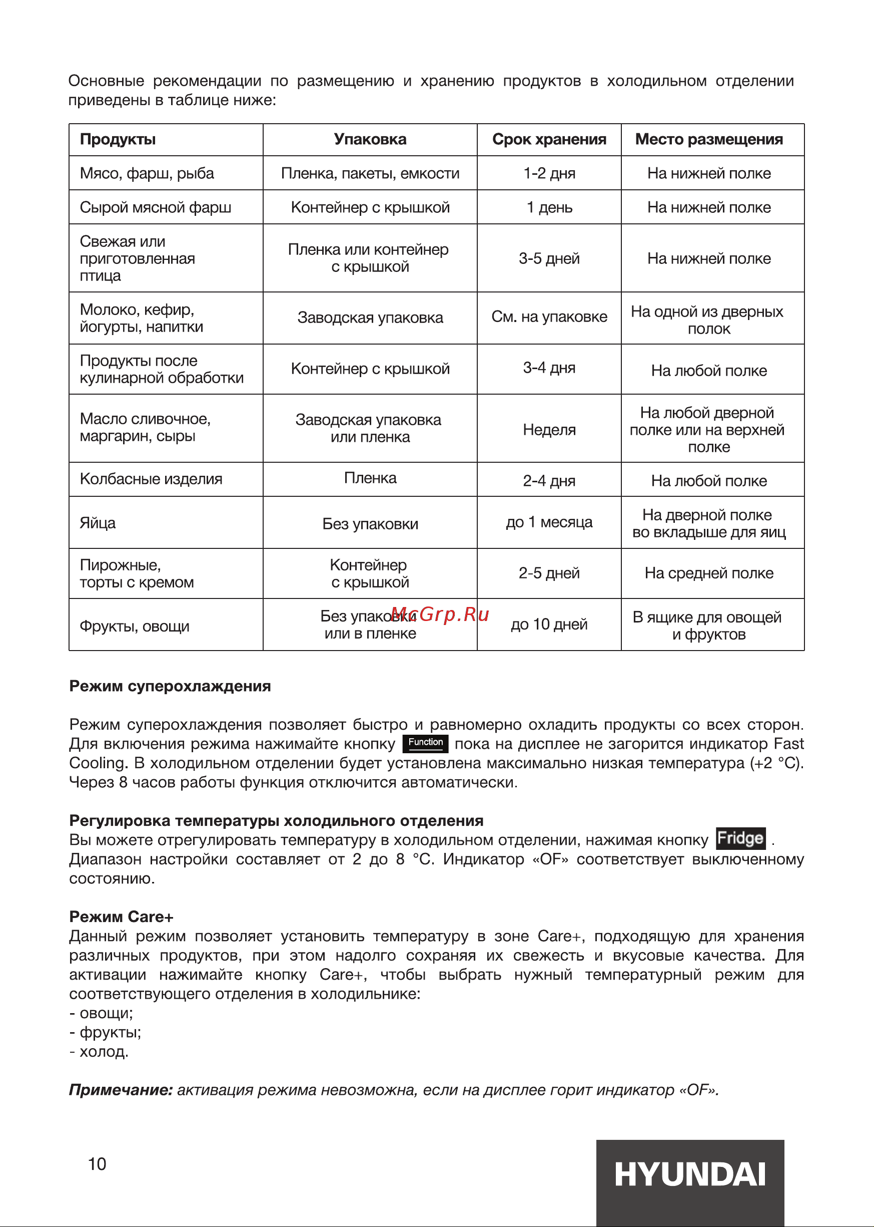 Hyundai CM4542F Руководство по эксплуатации онлайн [10/20] 880745
