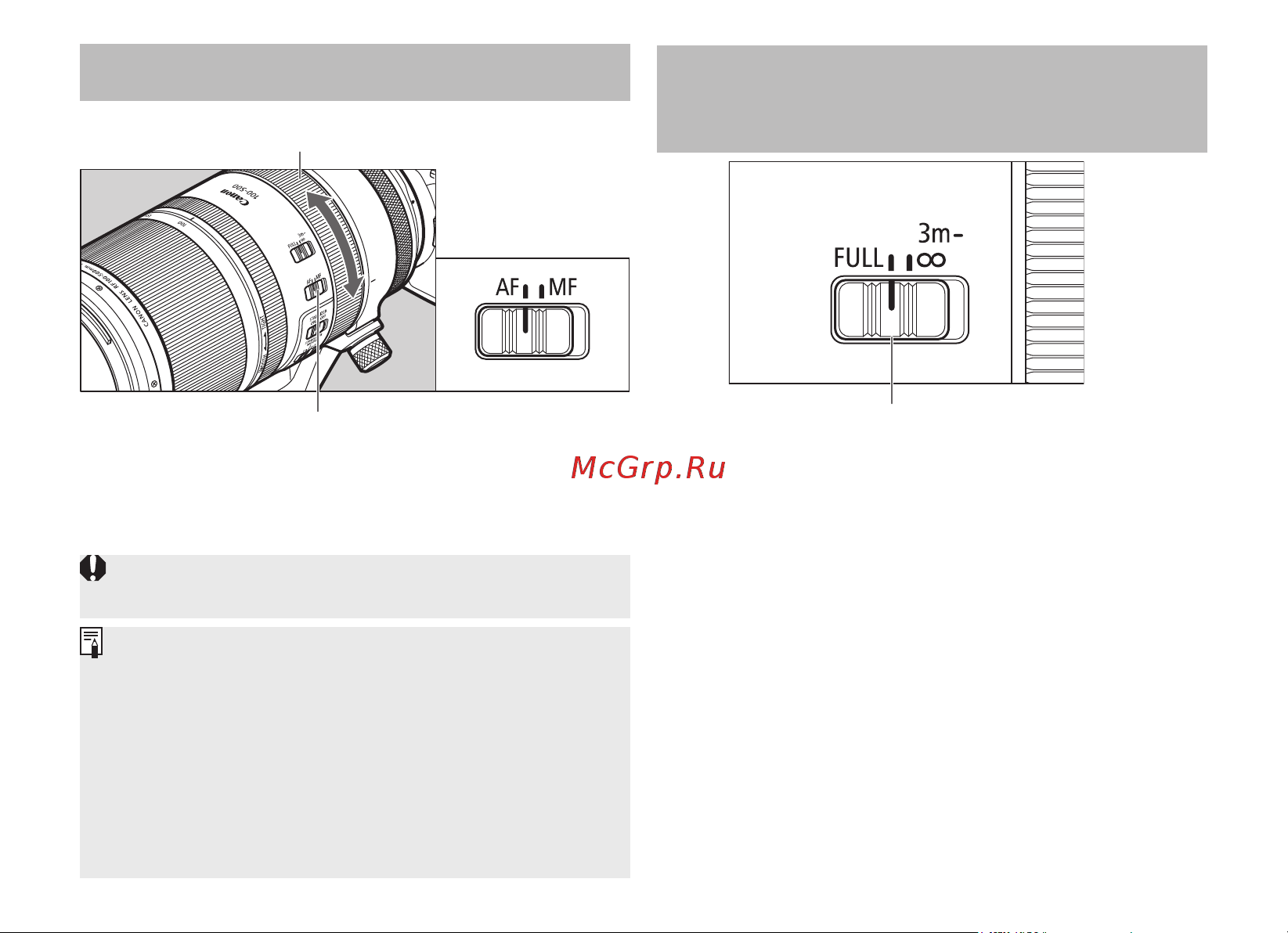 Canon RF 100-500 mm F4.5-7.1 L IS USM Руководство по эксплуатации онлайн [7/21] 880935