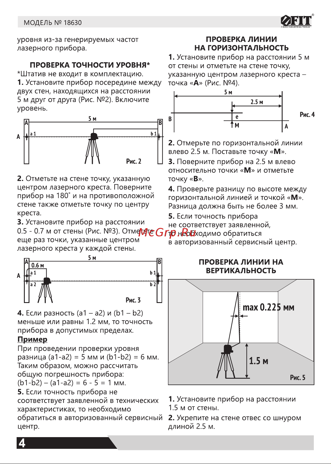 Fit 18630 Руководство по эксплуатации онлайн [4/9] 881480