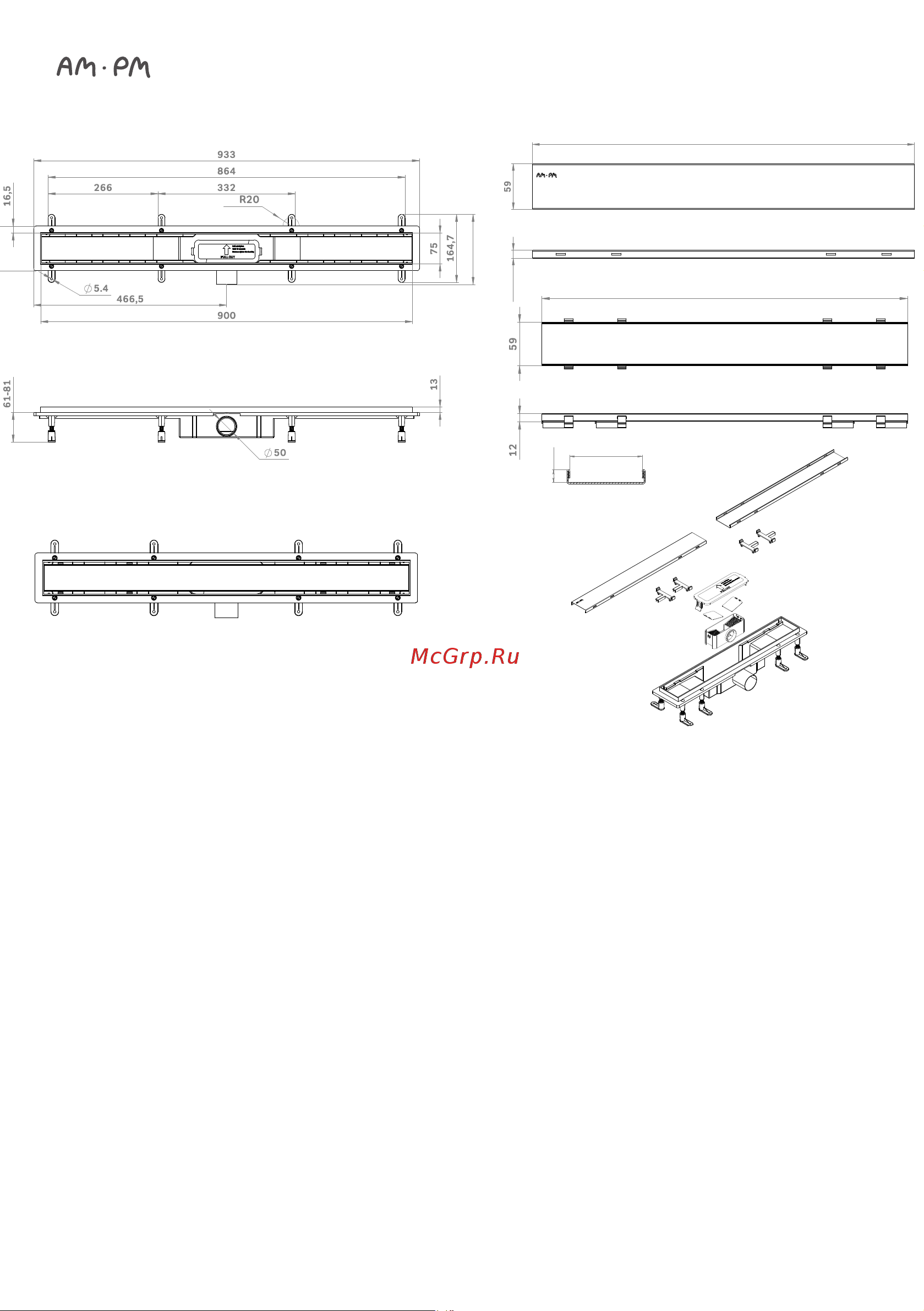 AM.PM W02SC-P11-070-01SB Руководство по эксплуатации онлайн [11/32] 881579