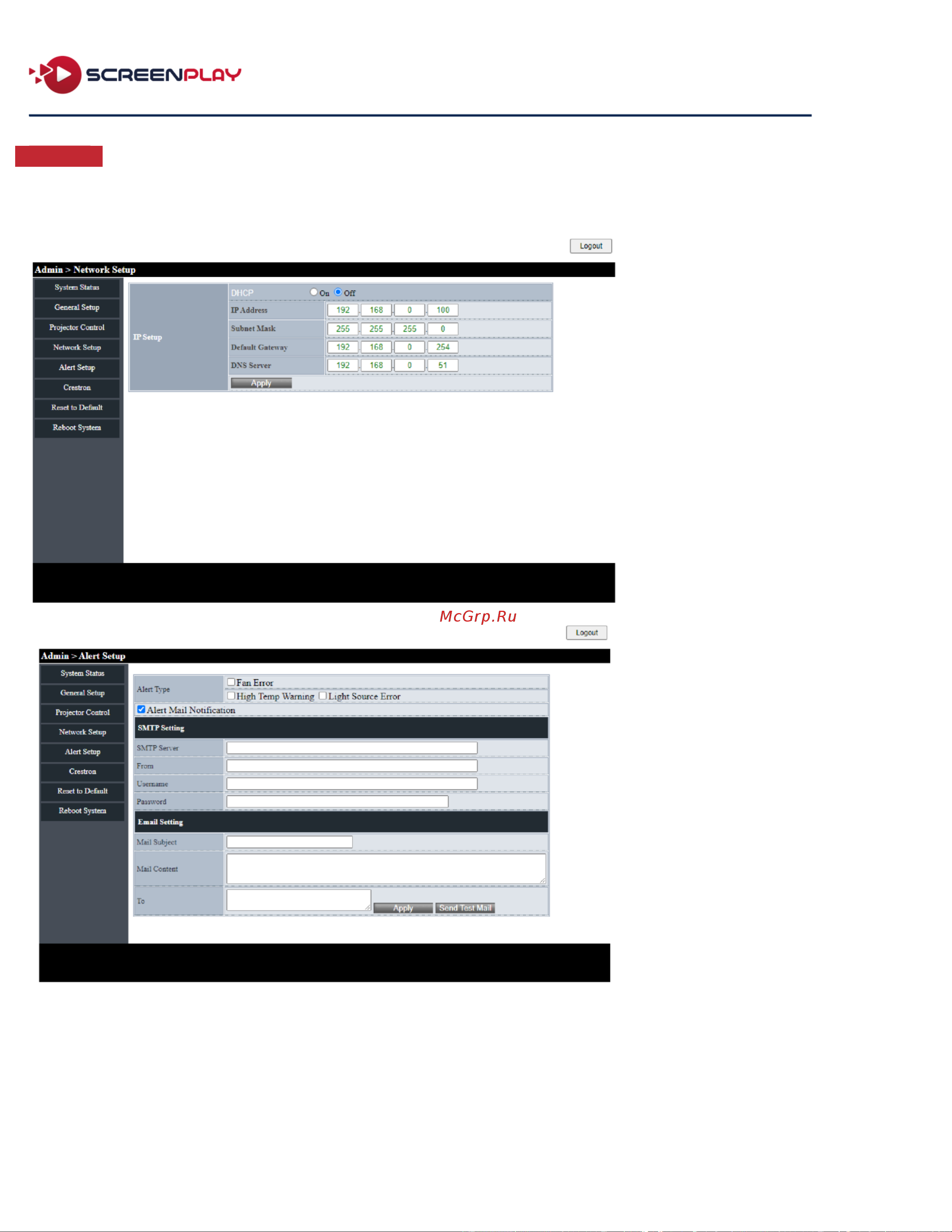 InFocus SP124 ScreenPlay DLP/4000 лм/XGA/1,94-2,16:1/HDMI/3W/белый Руководство по эксплуатации онлайн [42/87] 881887