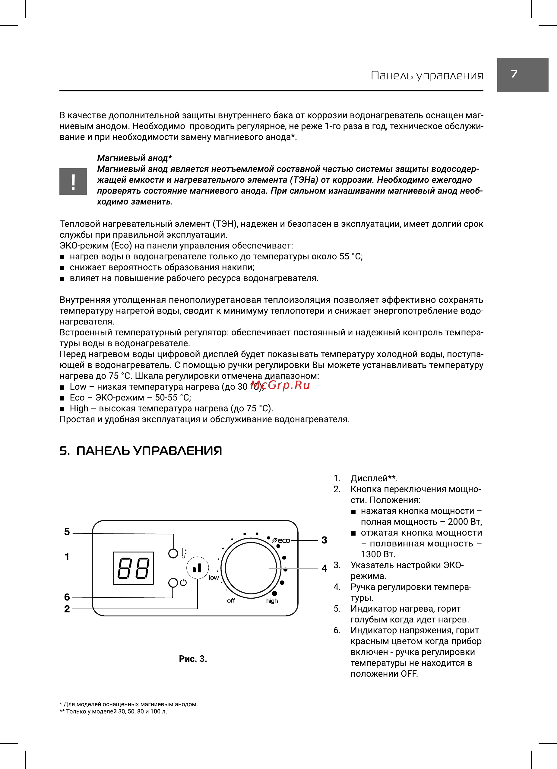 Royal Thermo RWH 100 Interio Руководство по эксплуатации онлайн [7/24] 881940