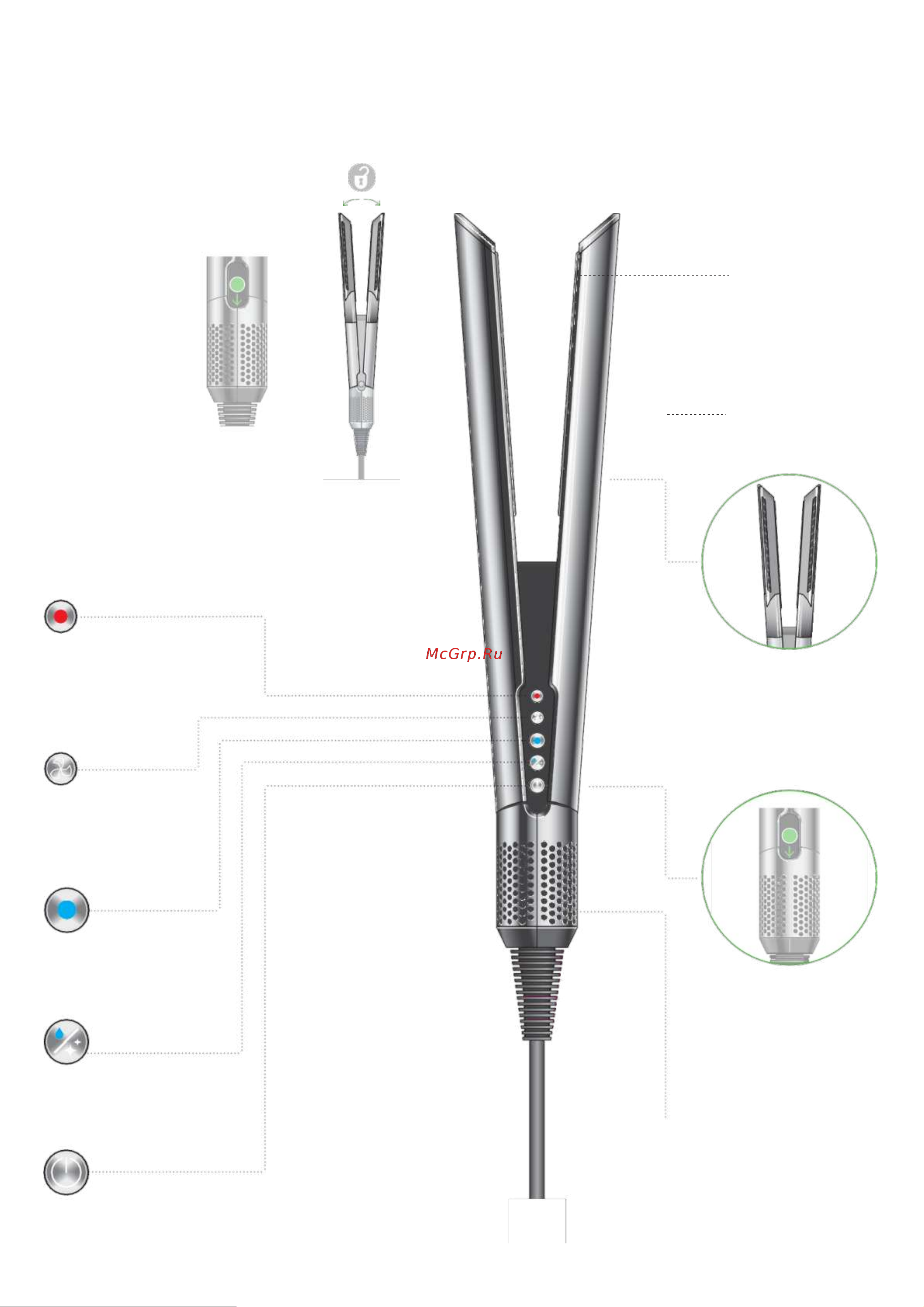 Dyson Airstrait HT01 Prussian Blue Руководство по эксплуатации онлайн [3/28] 882051