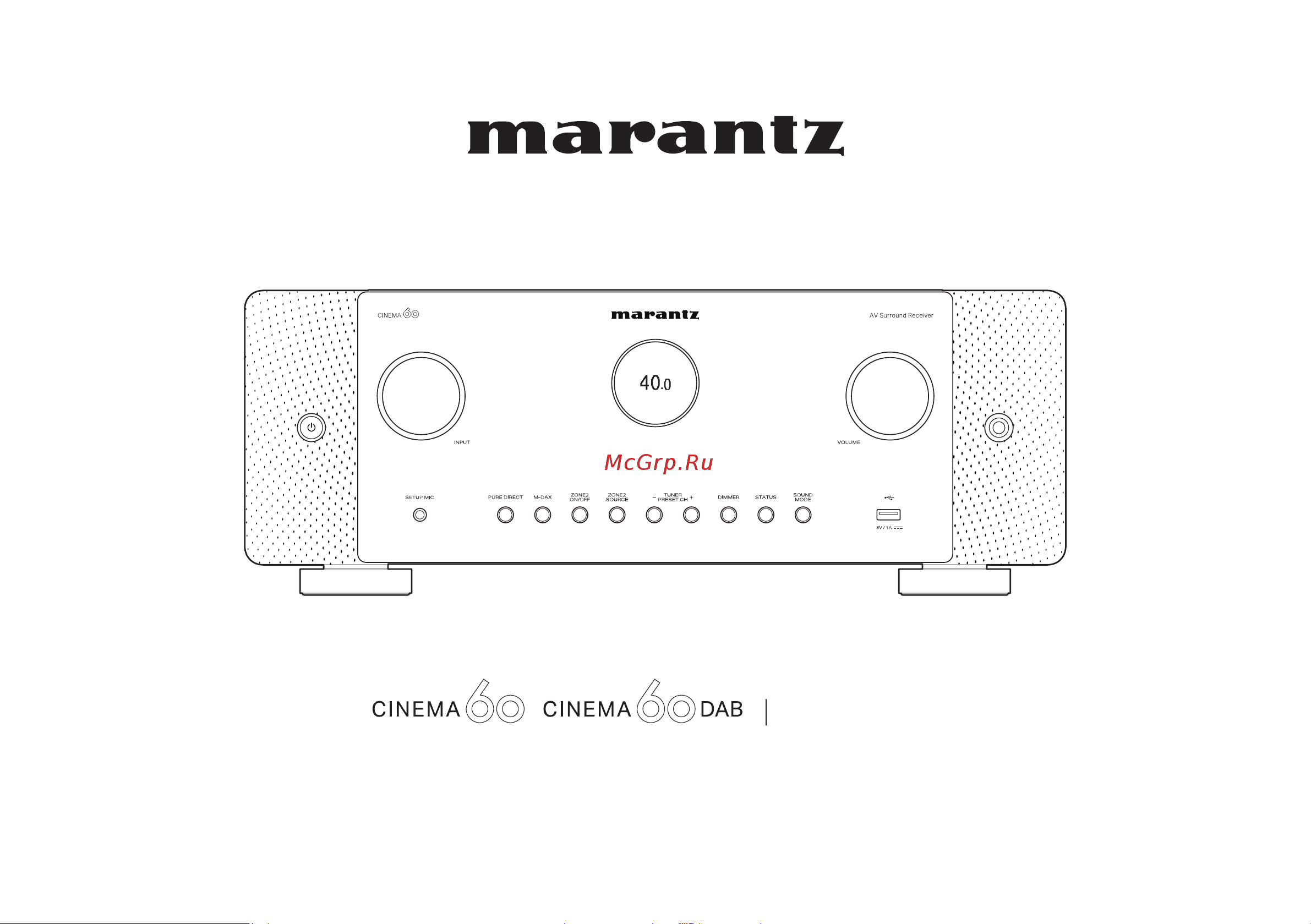 Marantz CINEMA 60 Silver/Gold Руководство по эксплуатации онлайн