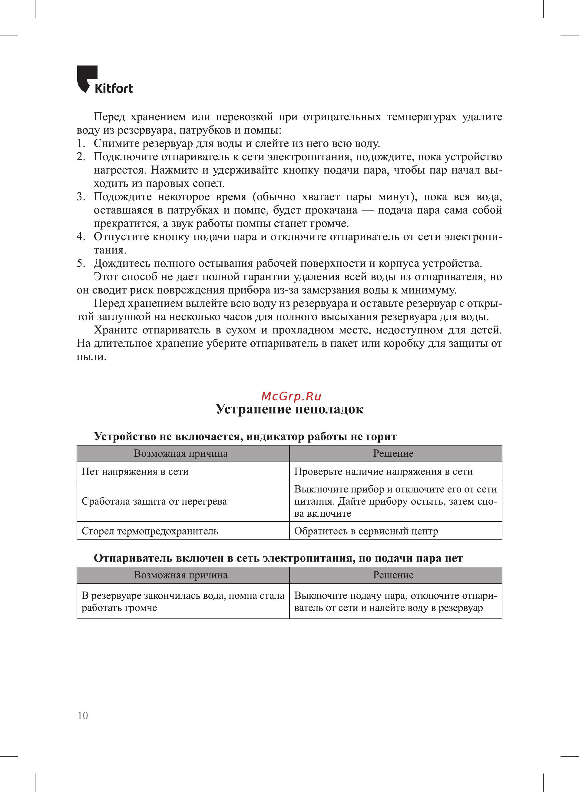 Kitfort КТ-9243 Руководство по эксплуатации онлайн [10/16] 882710