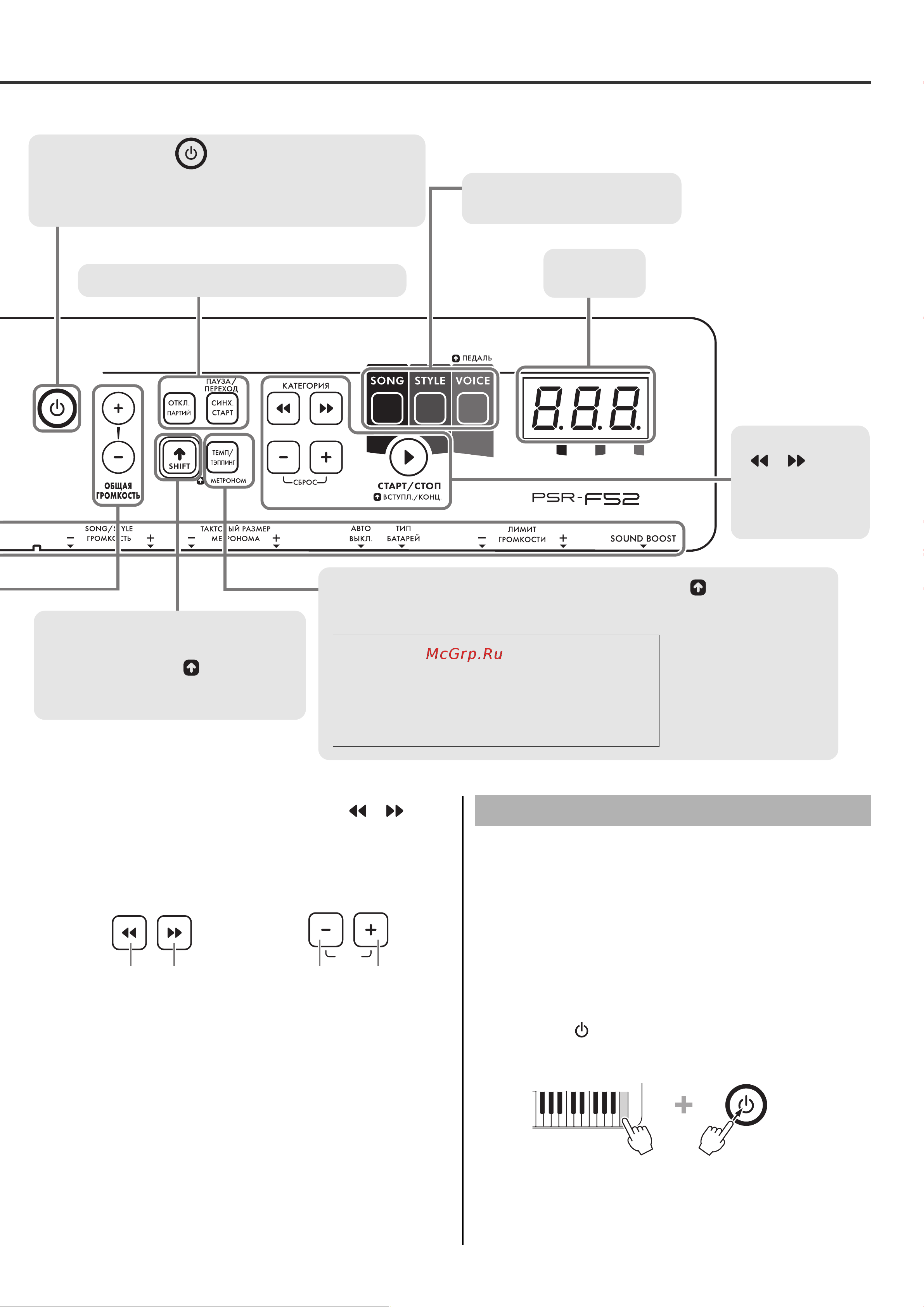 Yamaha PSR-F52 Черный Руководство по эксплуатации онлайн [7/20] 882936