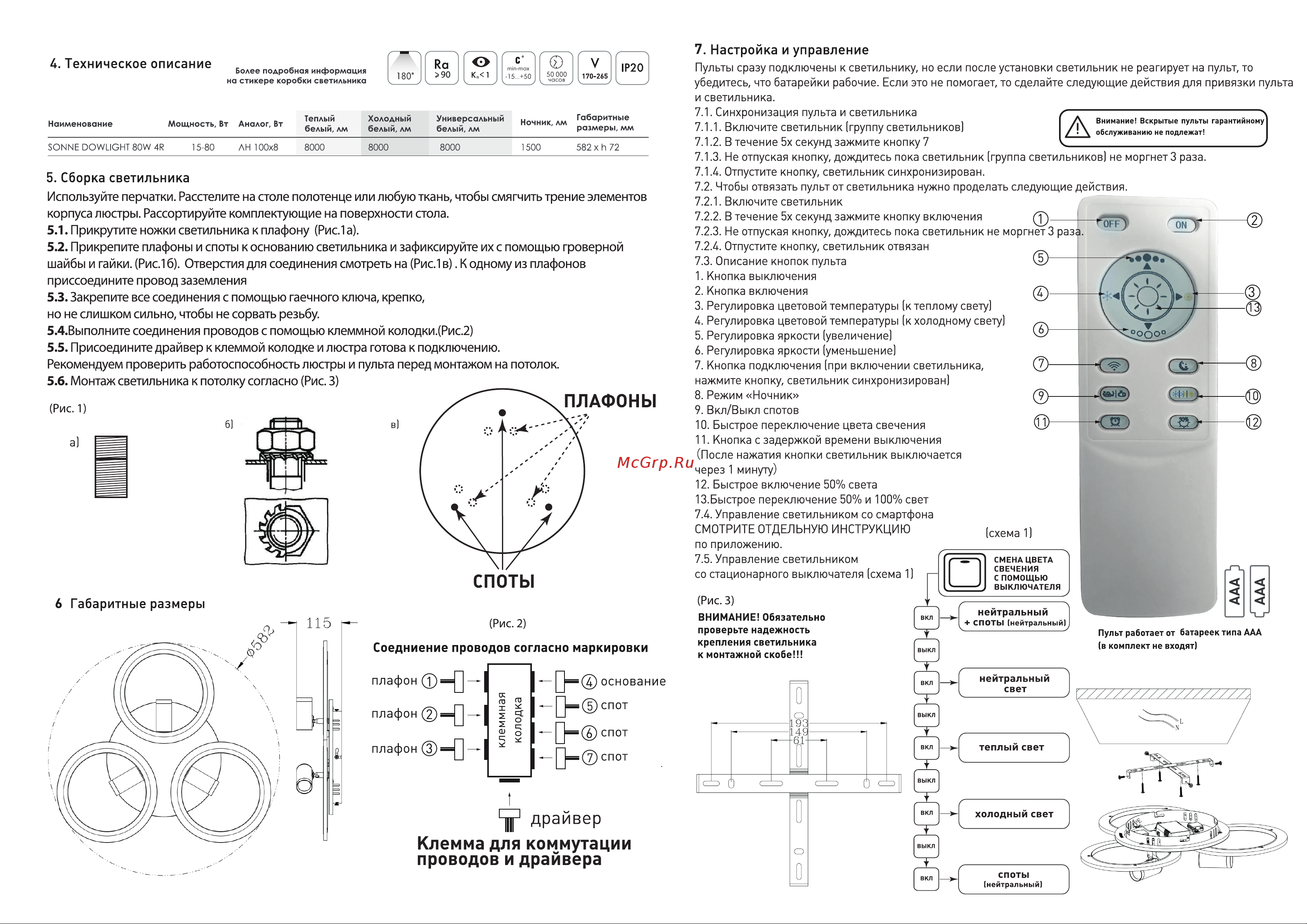 ESTARES Sonne downlight 4640141002103 Руководство по эксплуатации онлайн [2/2] 883006