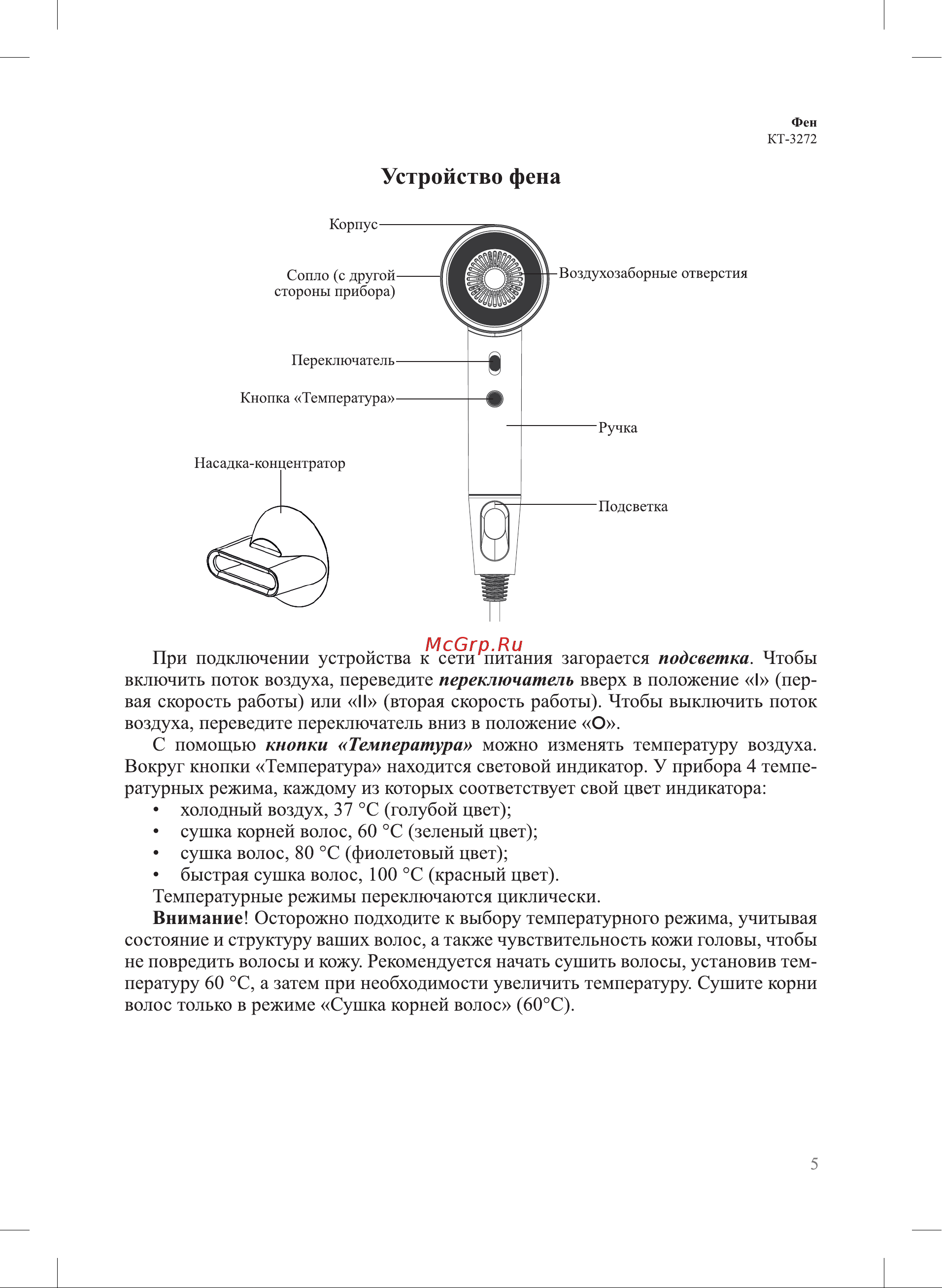 Kitfort КТ-3272 Руководство по эксплуатации онлайн [5/12] 883166